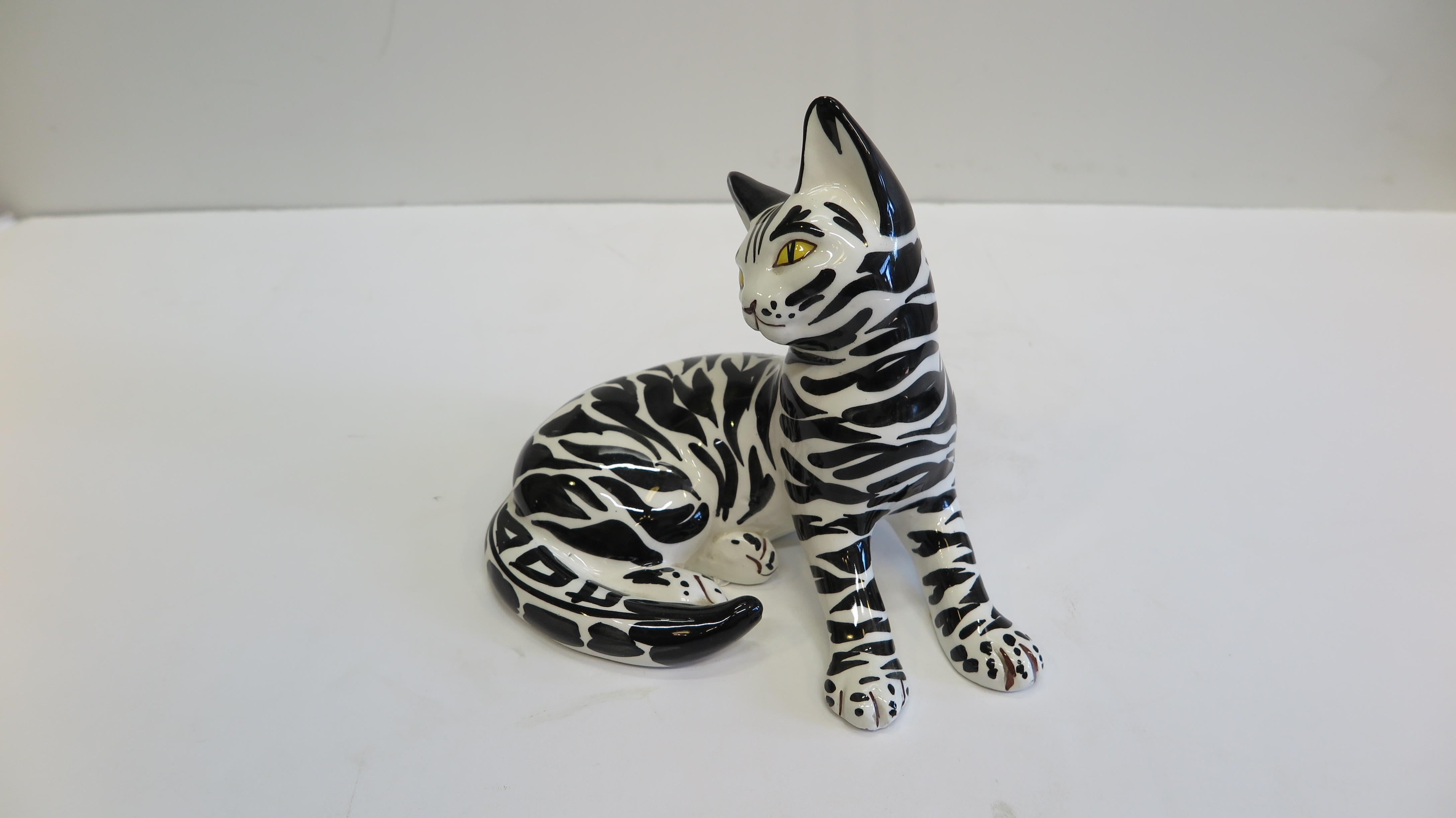 Mid-20th Century Mid Century Italian Ceramic Cat For Sale