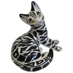 Mid Century Italian Ceramic Cat