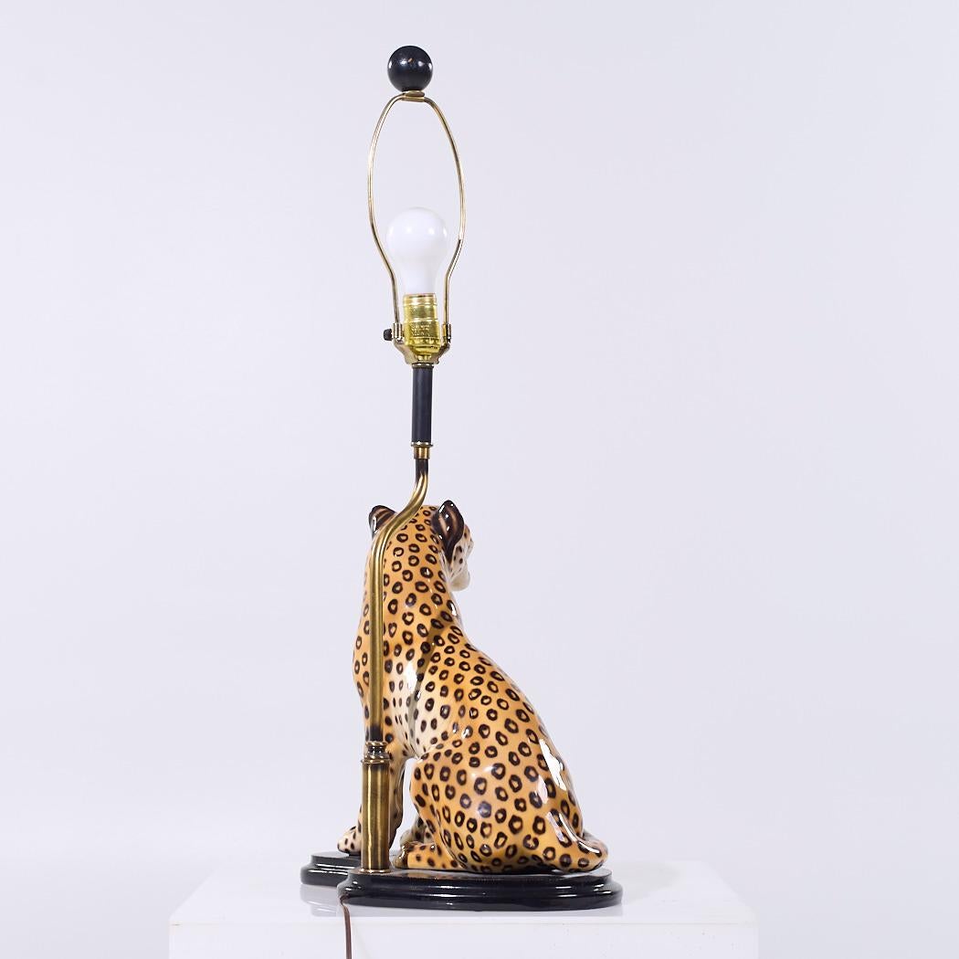 Métal Lampe léopard italienne du milieu du siècle dernier en vente