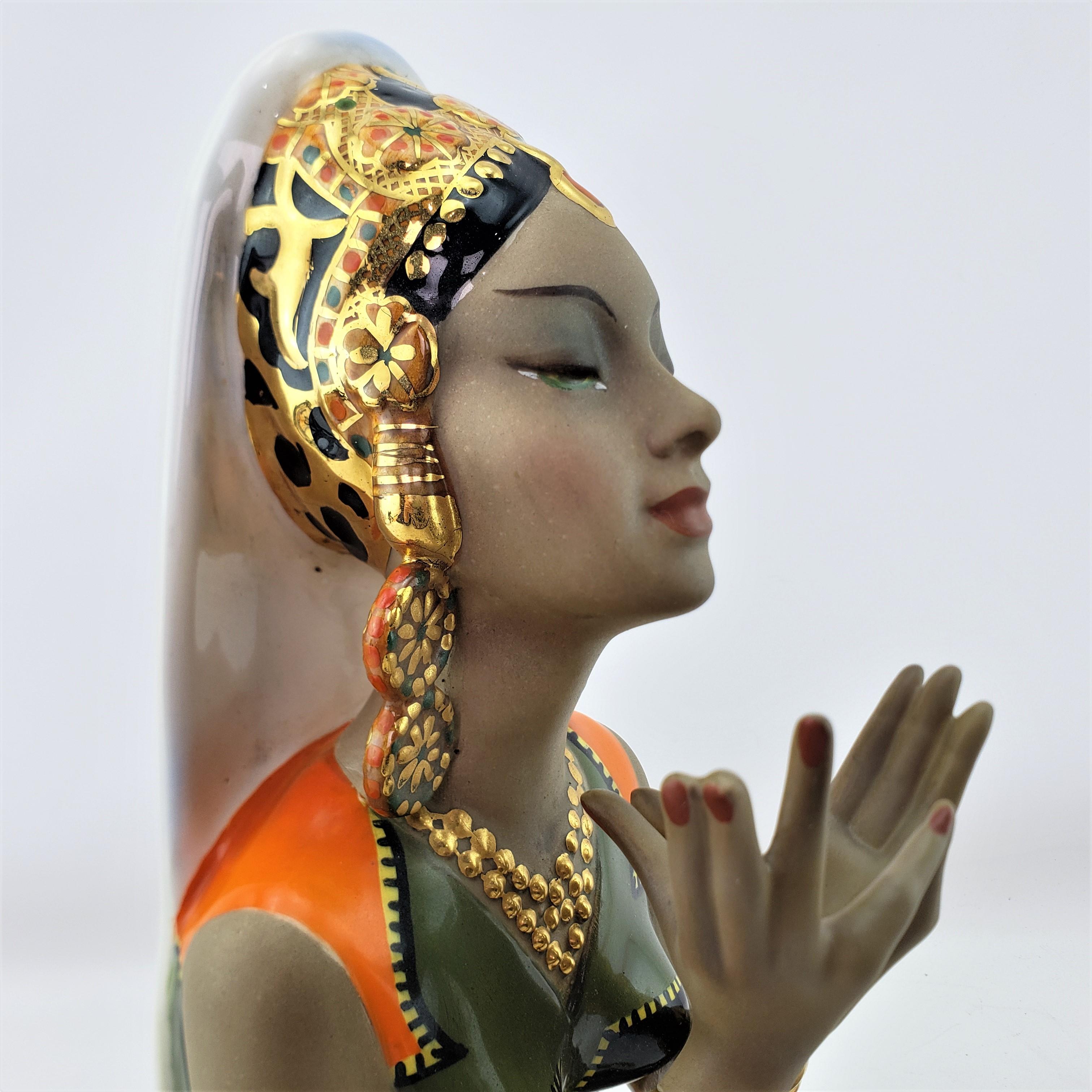 Sculpture «ray » de danseuse thaïlandaise Marchio Depositato, en céramique italienne du milieu du siècle dernier en vente 6