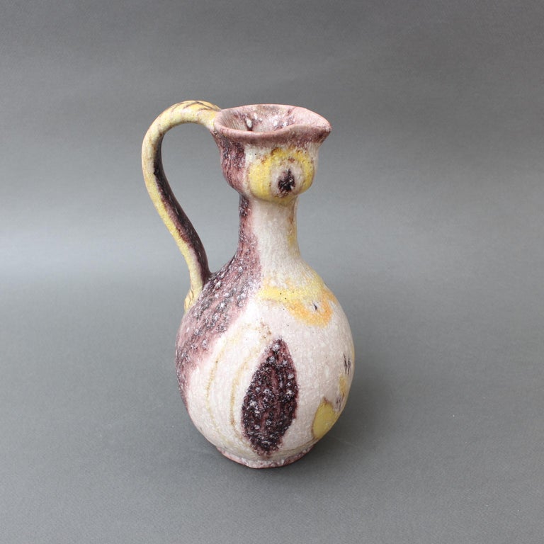 Midcentury Italian Ceramic Pitcher by Guido Gambone, circa 1950s In Good Condition For Sale In London, GB