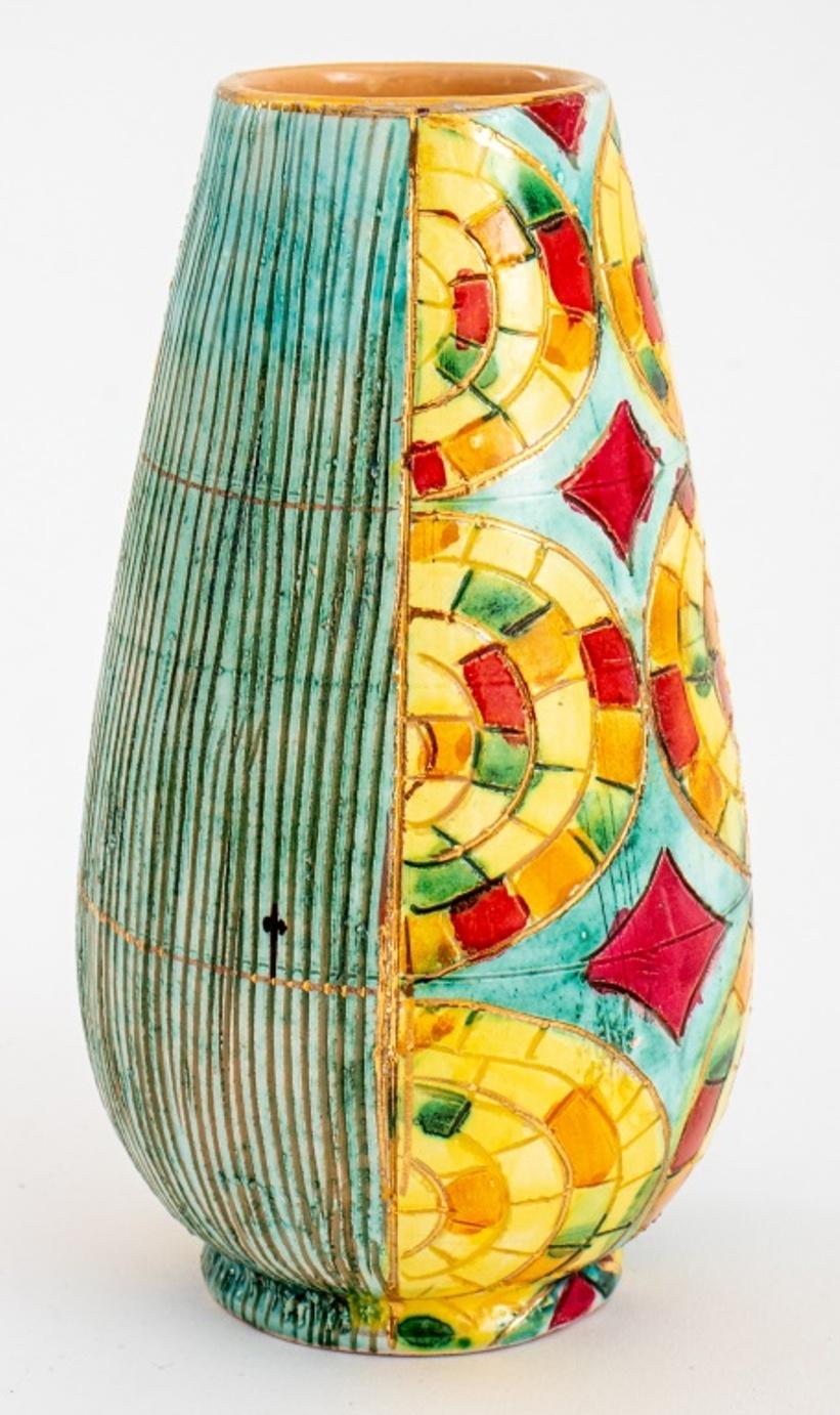 Vase en céramique italien du milieu du siècle, marqué 