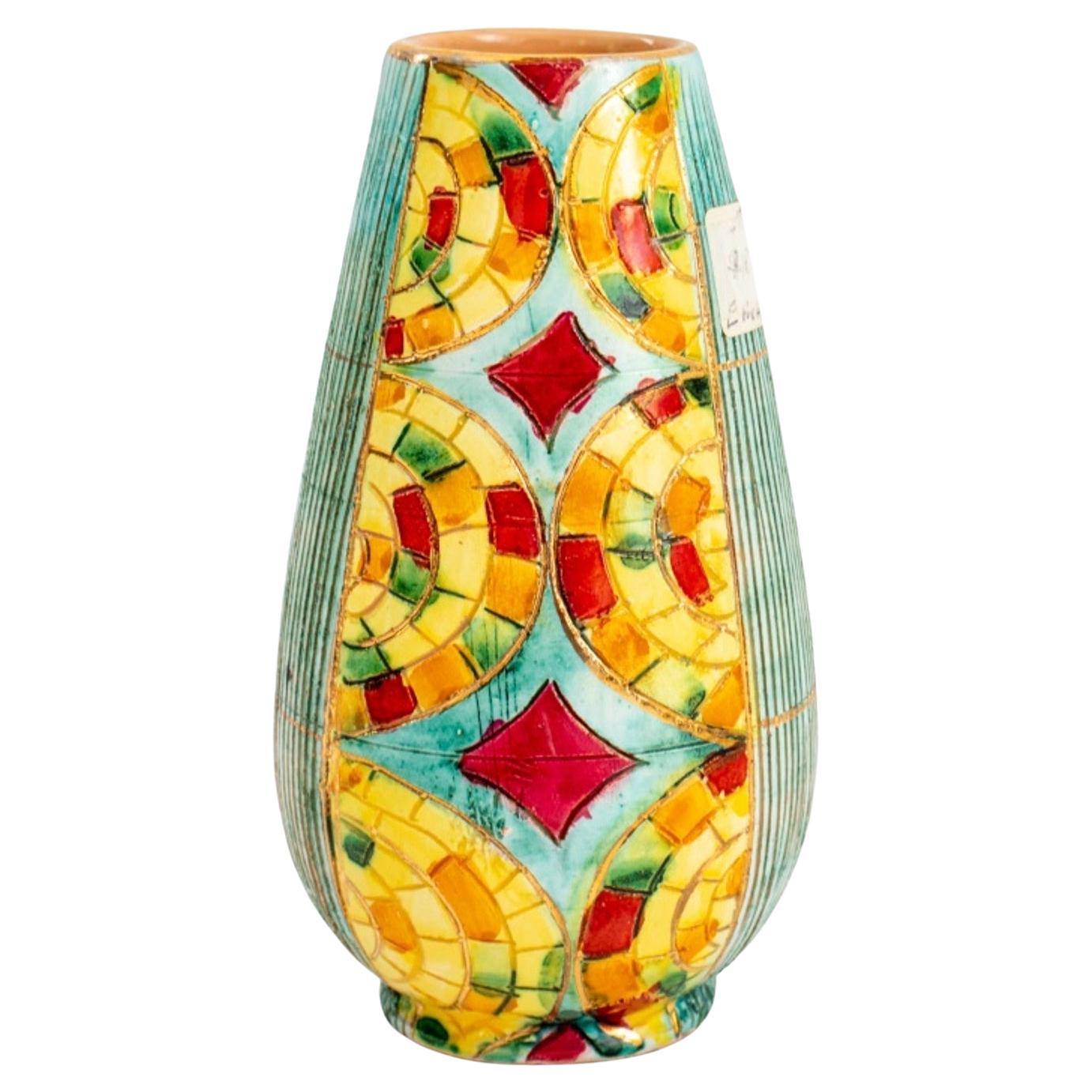 Midcentury Italian Ceramic Vase, circa 1960s For Sale
