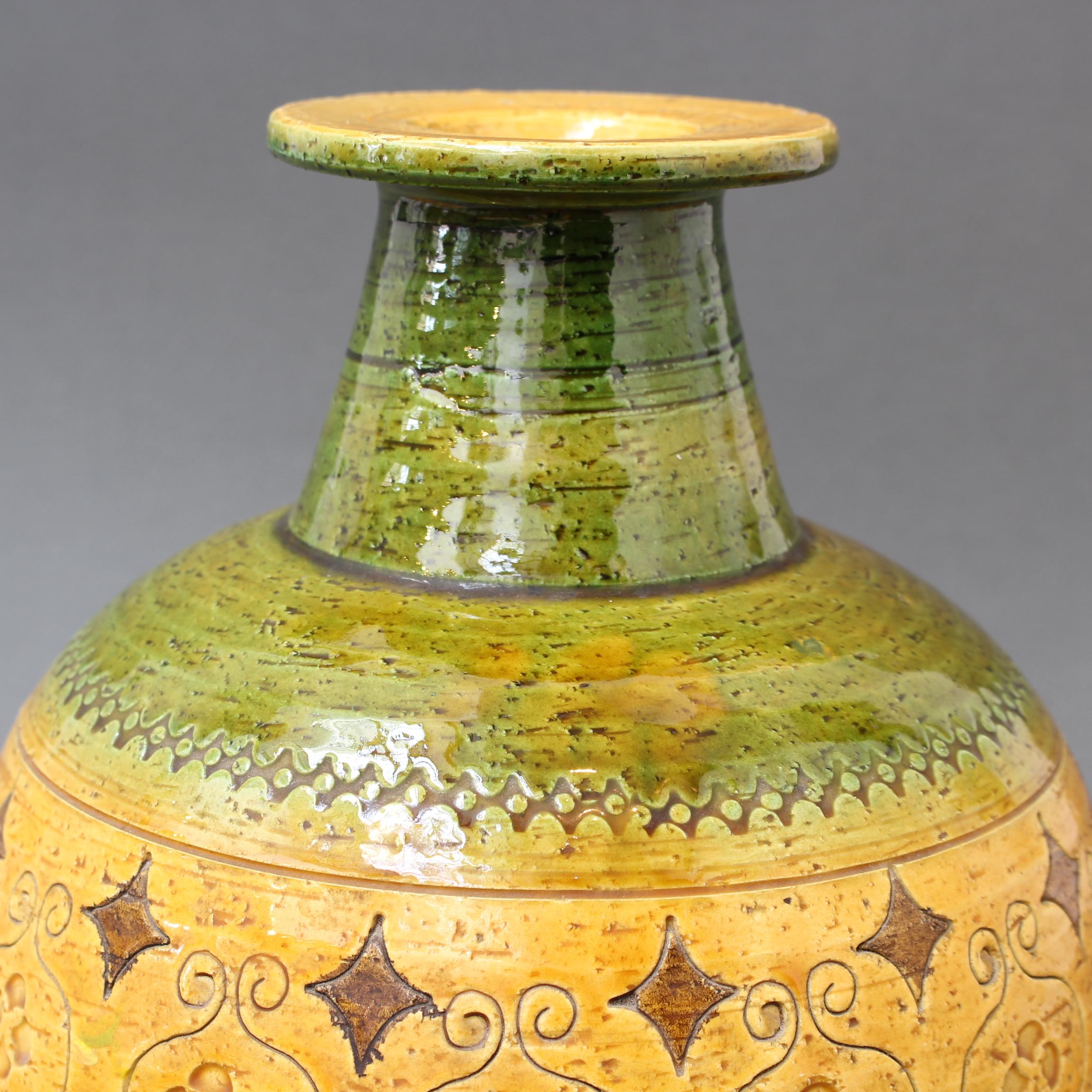 Italienische Keramikvase aus der Mitte des Jahrhunderts von Aldo Londi für Bitossi – „Arabesque“  im Angebot 8