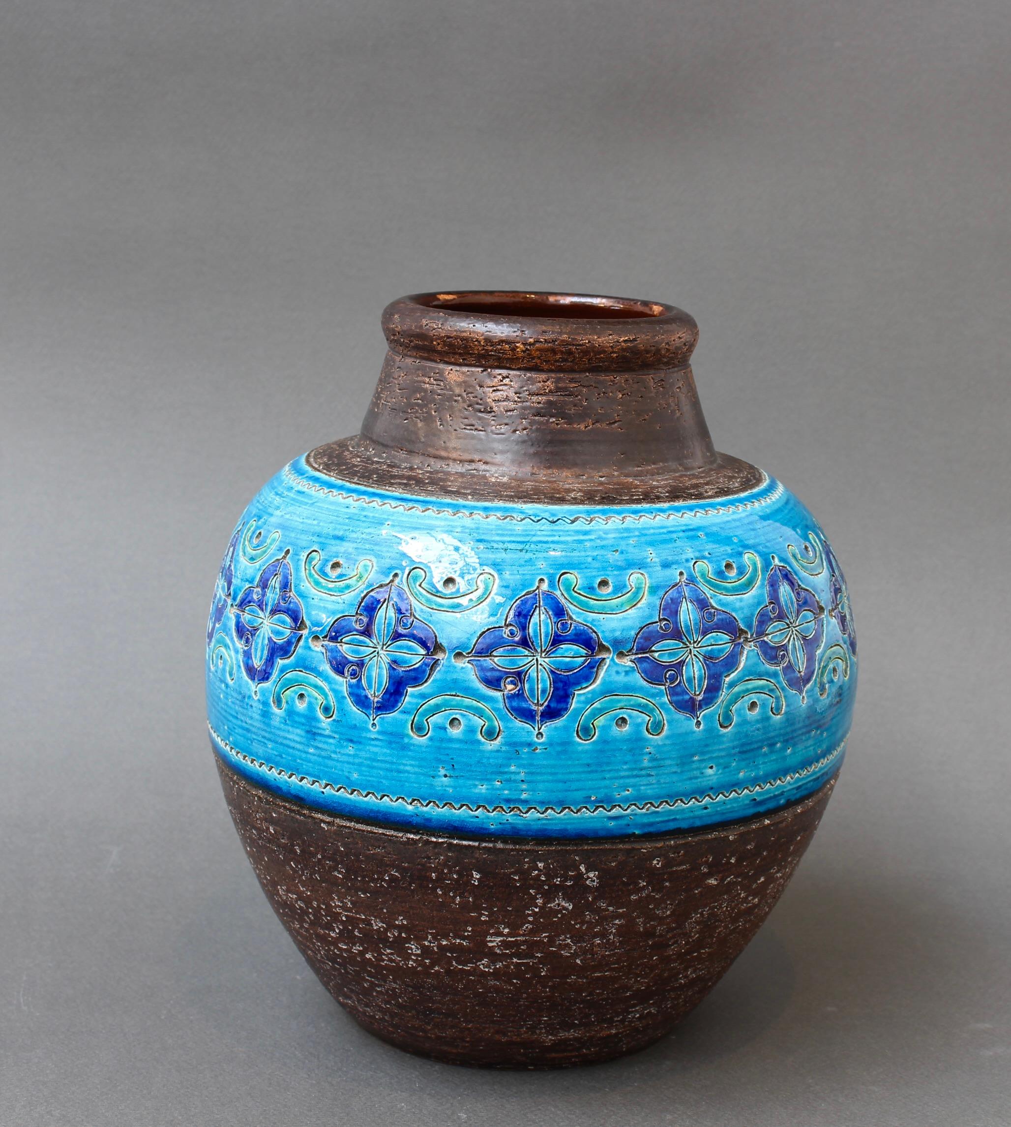 Italienische Keramikvase aus der Mitte des Jahrhunderts von Aldo Londi für Bitossi – „Arabesque“  im Zustand „Gut“ im Angebot in London, GB