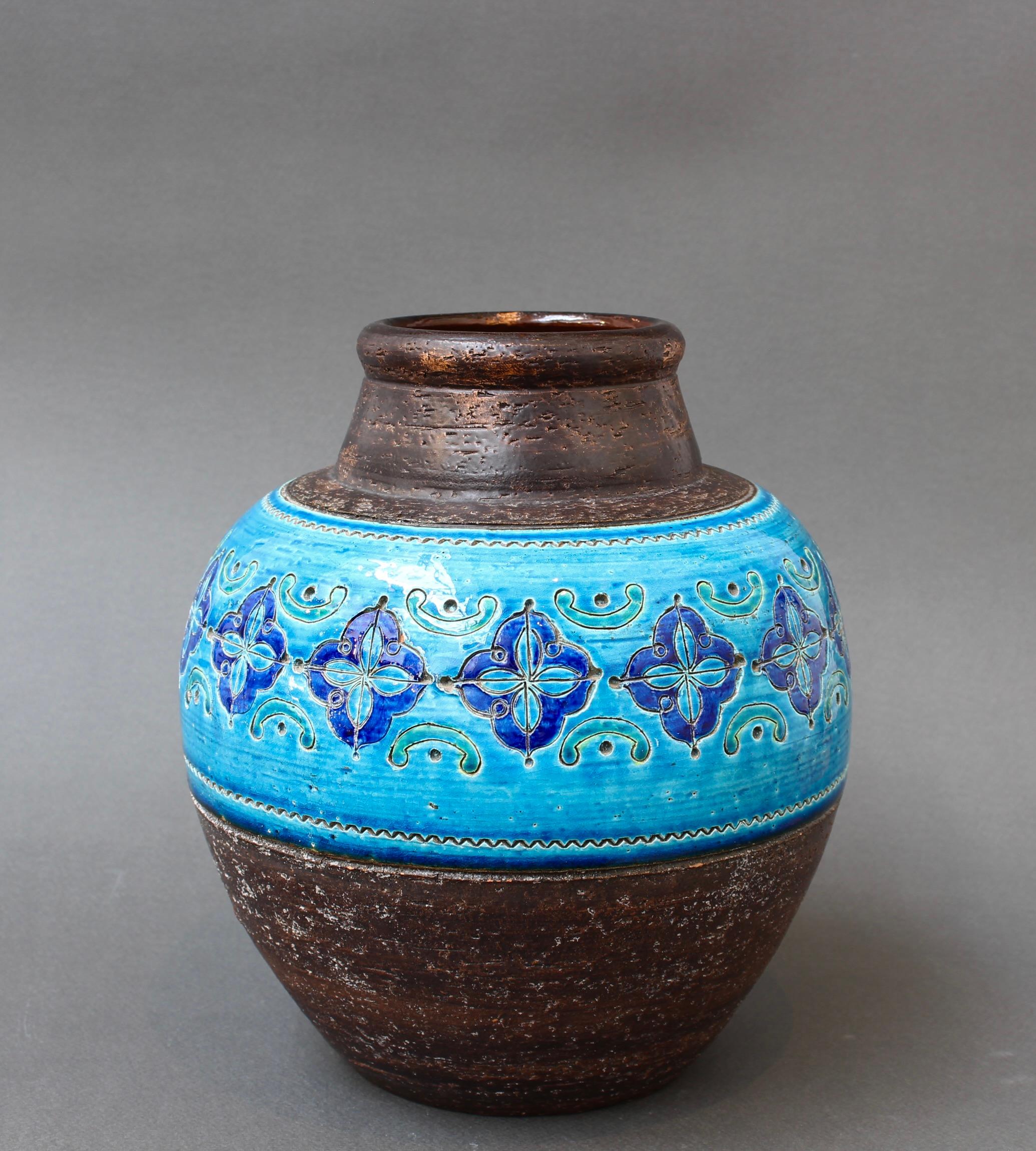 Italienische Keramikvase aus der Mitte des Jahrhunderts von Aldo Londi für Bitossi – „Arabesque“  im Angebot 1