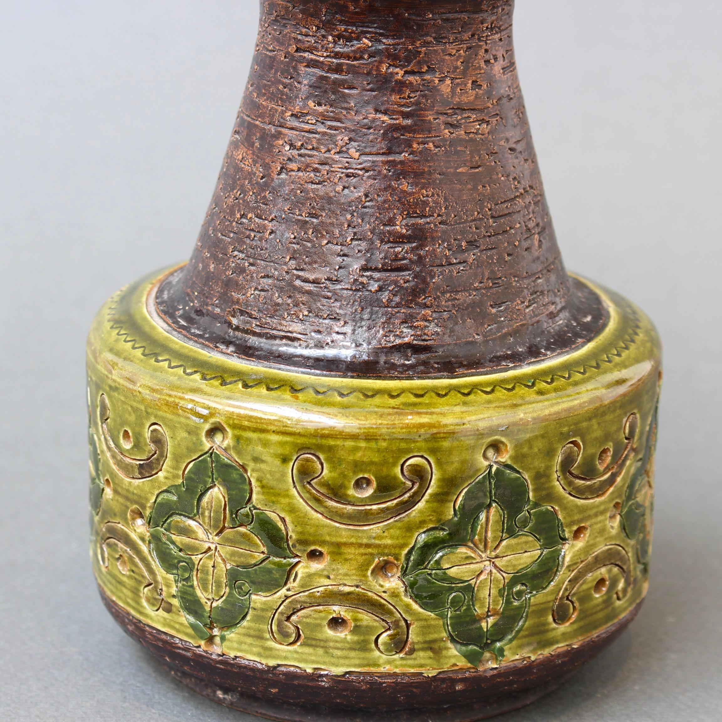Italienische Keramikvase aus der Mitte des Jahrhunderts von Aldo Londi für Bitossi – „Arabesque“  im Angebot 2
