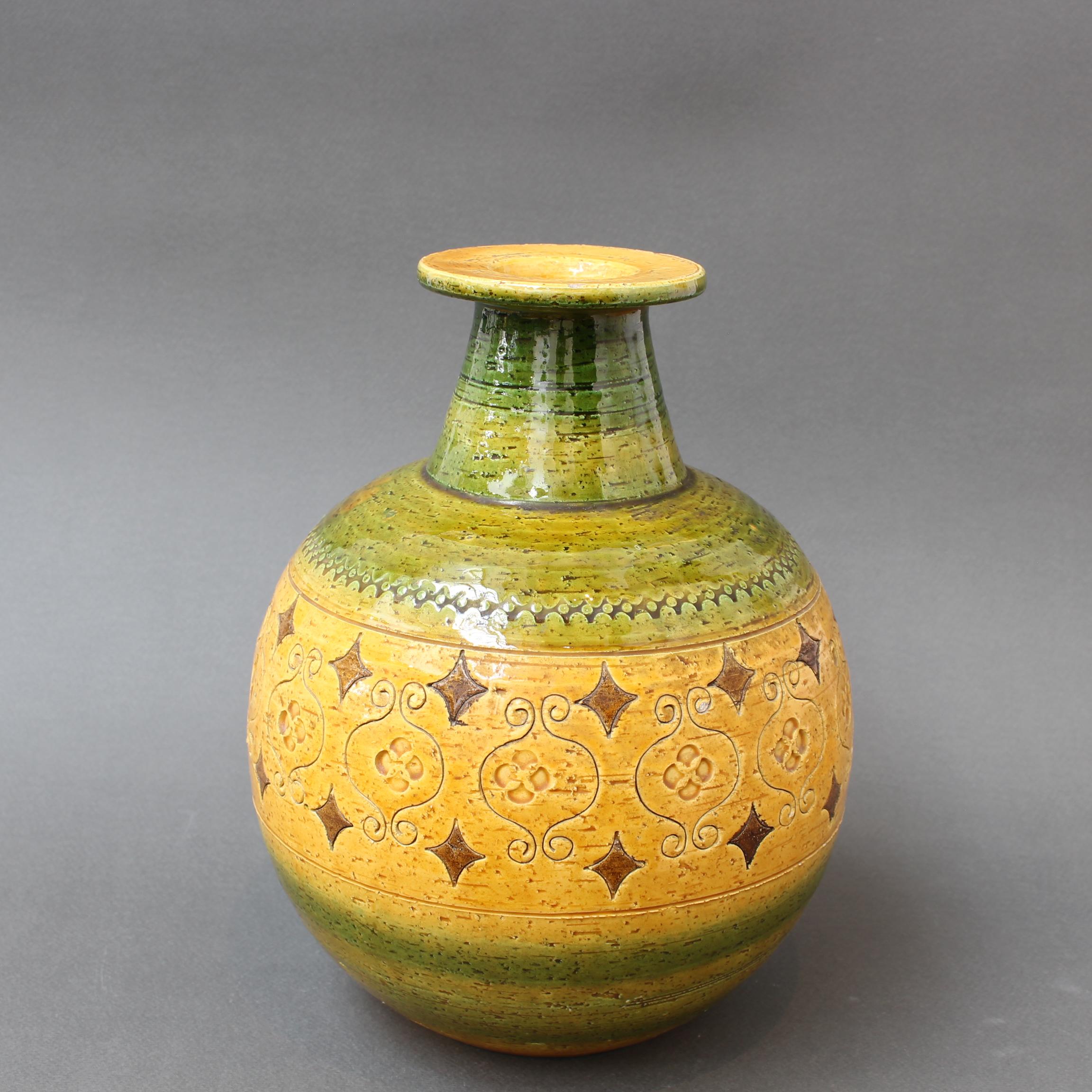 Mid-Century Italian Ceramic Vase by Aldo Londi for Bitossi - 'Arabesque'  For Sale 1