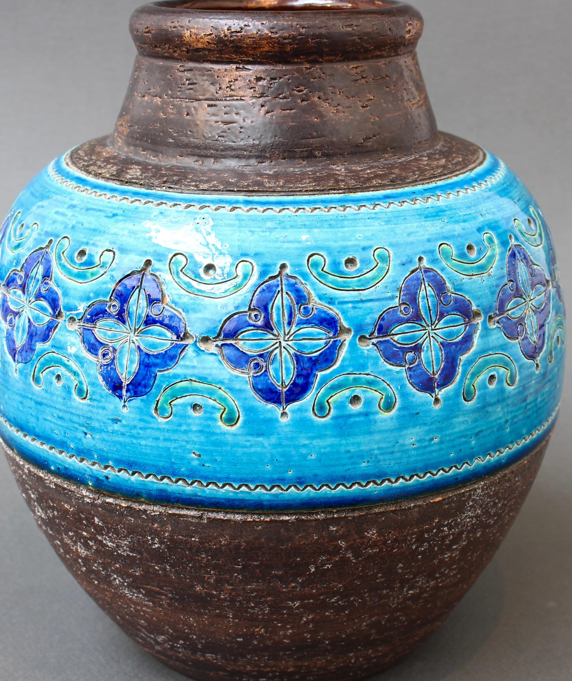 Italienische Keramikvase aus der Mitte des Jahrhunderts von Aldo Londi für Bitossi – „Arabesque“  im Angebot 3