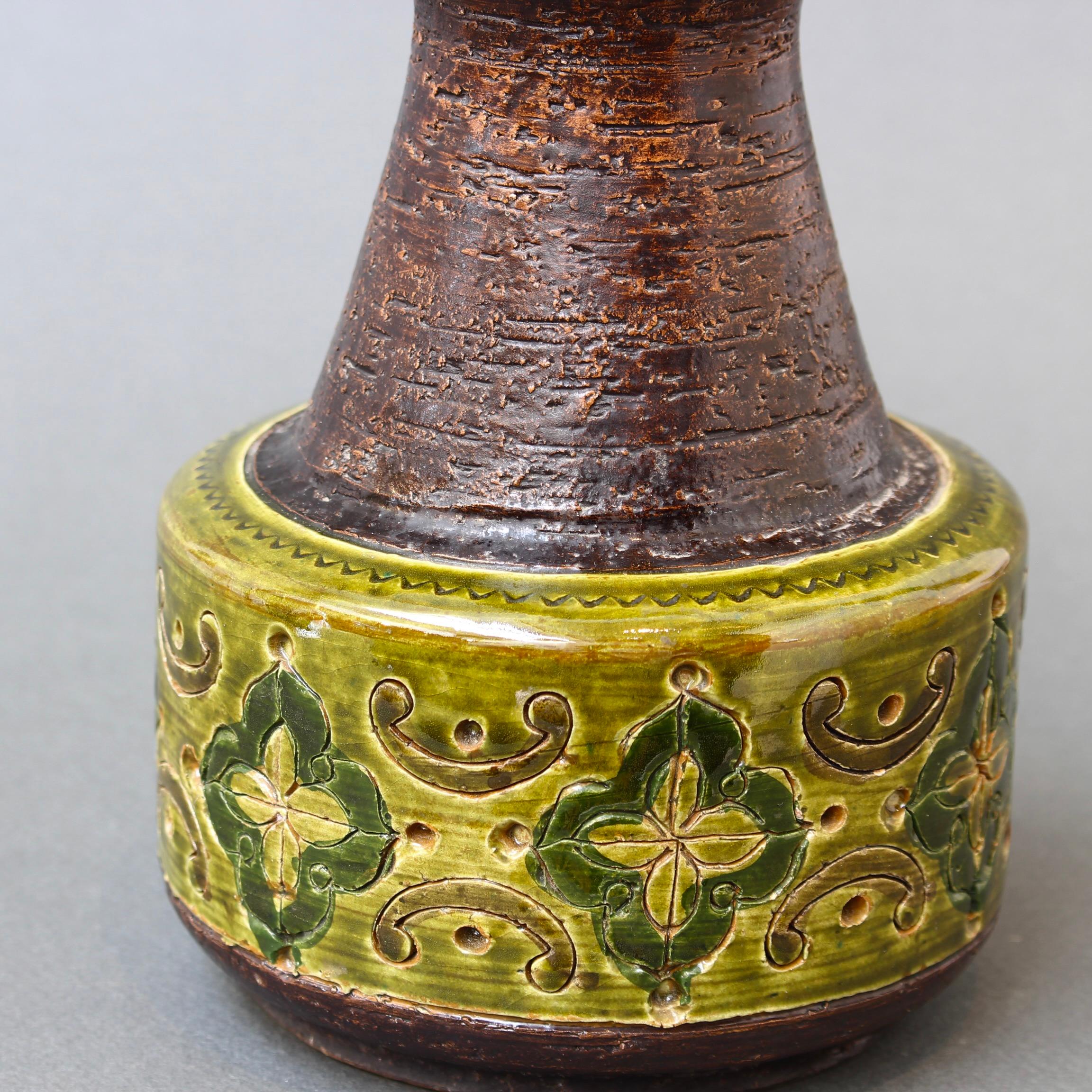 Italienische Keramikvase aus der Mitte des Jahrhunderts von Aldo Londi für Bitossi – „Arabesque“  im Angebot 3