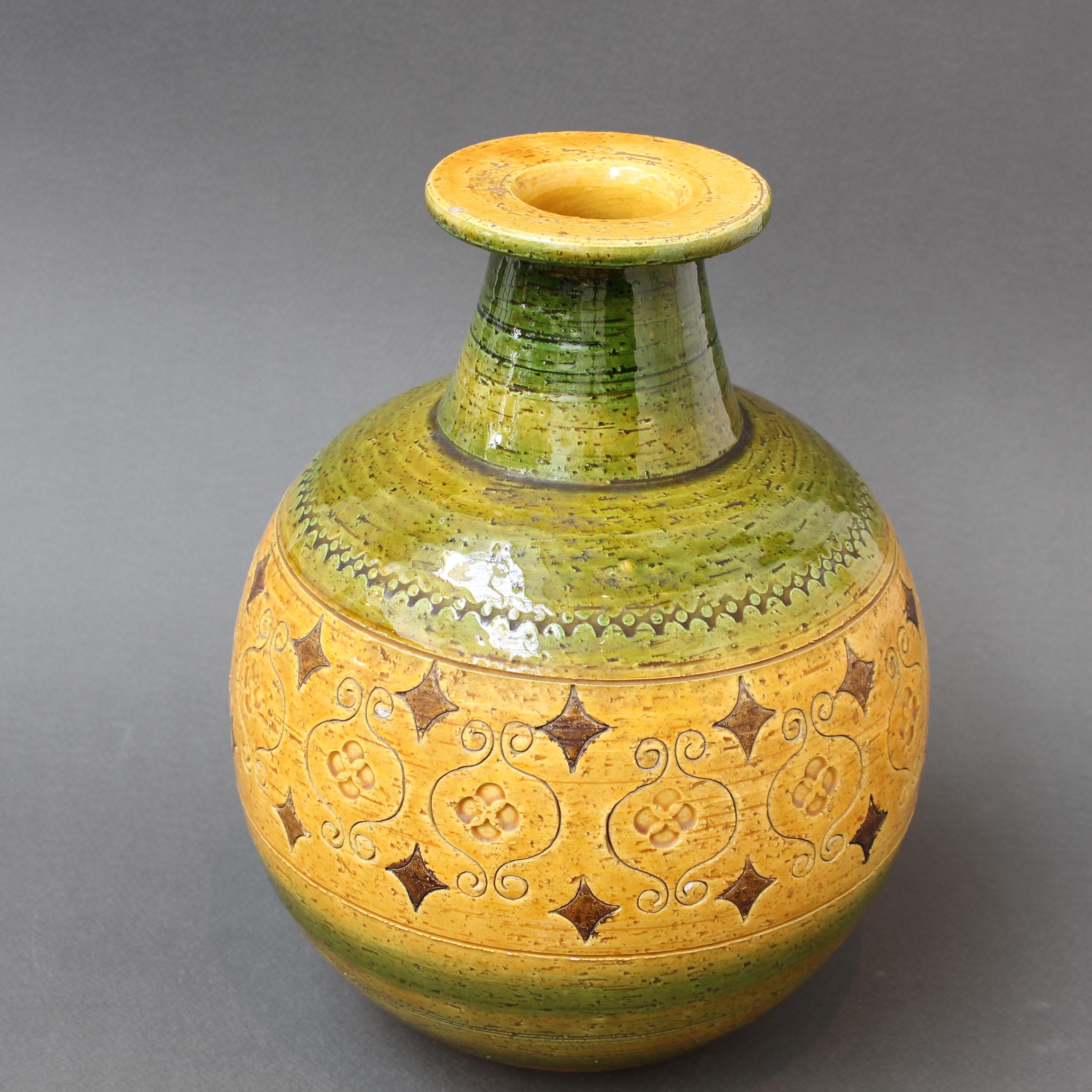Mid-Century Italian Ceramic Vase by Aldo Londi for Bitossi - 'Arabesque'  For Sale 2