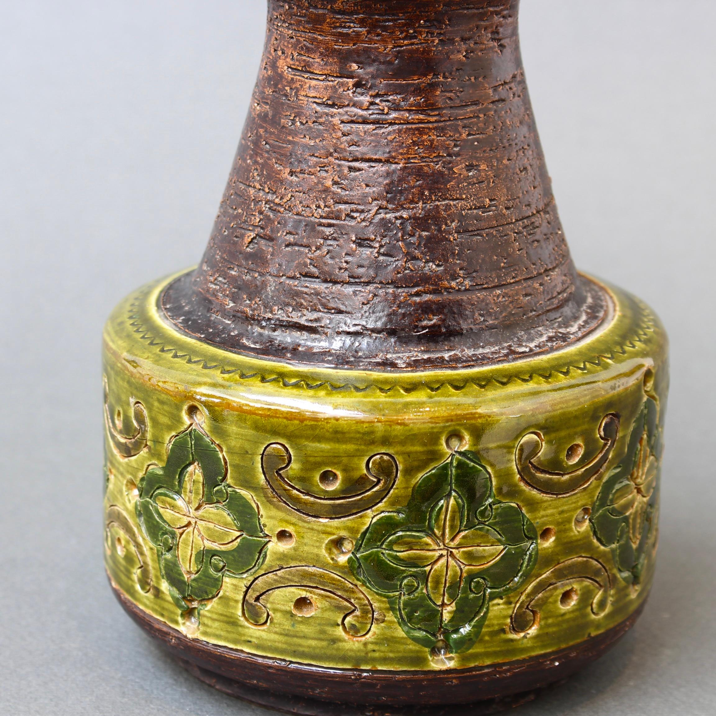 Italienische Keramikvase aus der Mitte des Jahrhunderts von Aldo Londi für Bitossi – „Arabesque“  im Angebot 4
