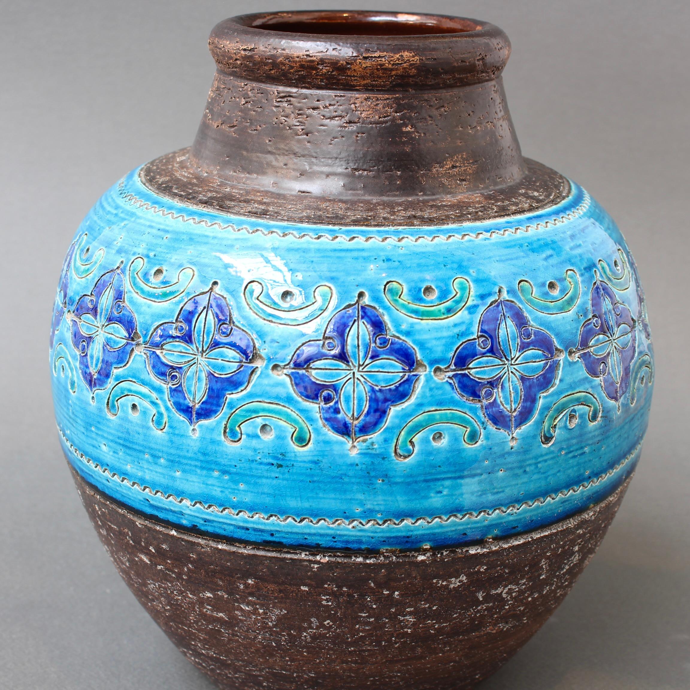 Italienische Keramikvase aus der Mitte des Jahrhunderts von Aldo Londi für Bitossi – „Arabesque“  im Angebot 5