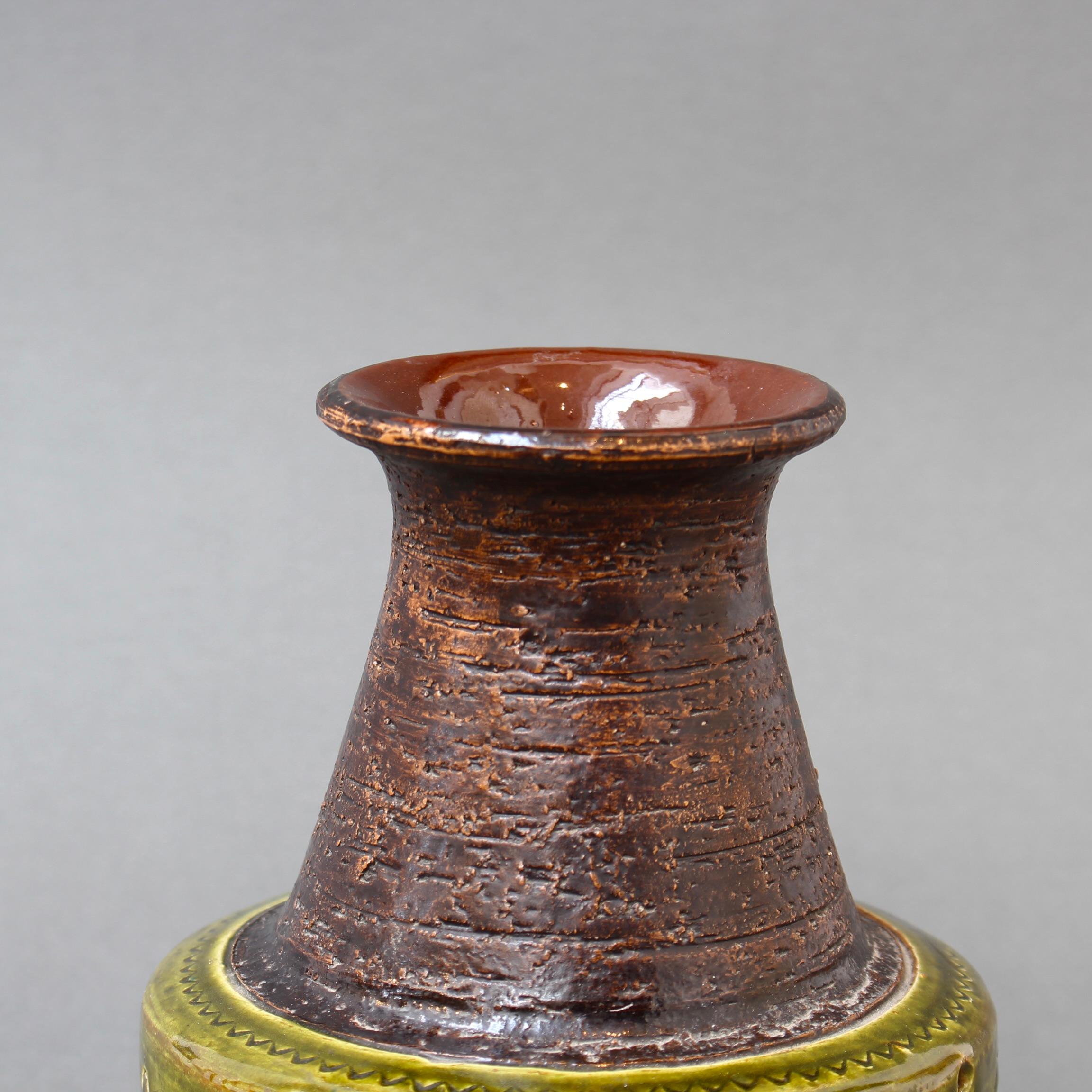Italienische Keramikvase aus der Mitte des Jahrhunderts von Aldo Londi für Bitossi – „Arabesque“  im Angebot 5