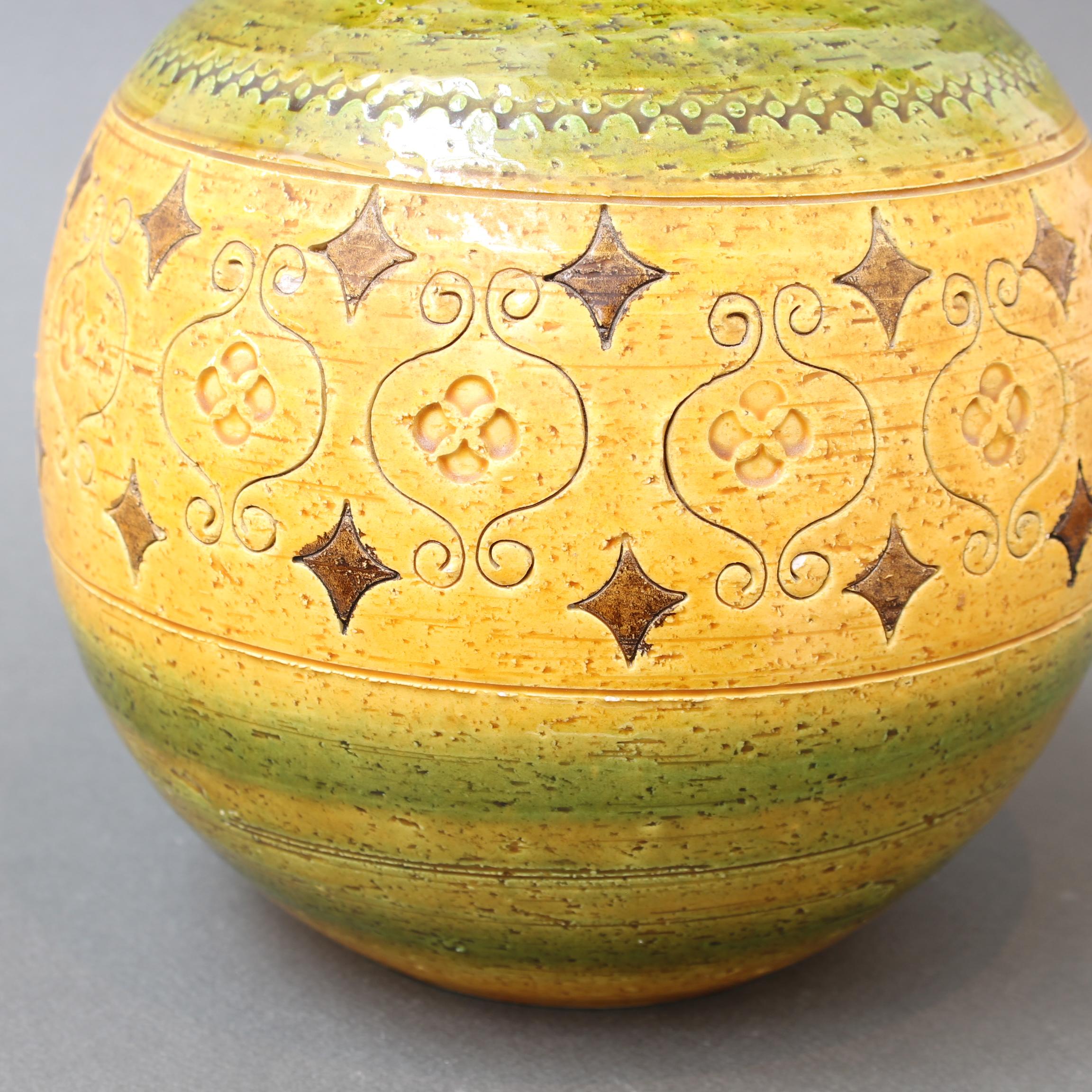 Italienische Keramikvase aus der Mitte des Jahrhunderts von Aldo Londi für Bitossi – „Arabesque“  im Angebot 4