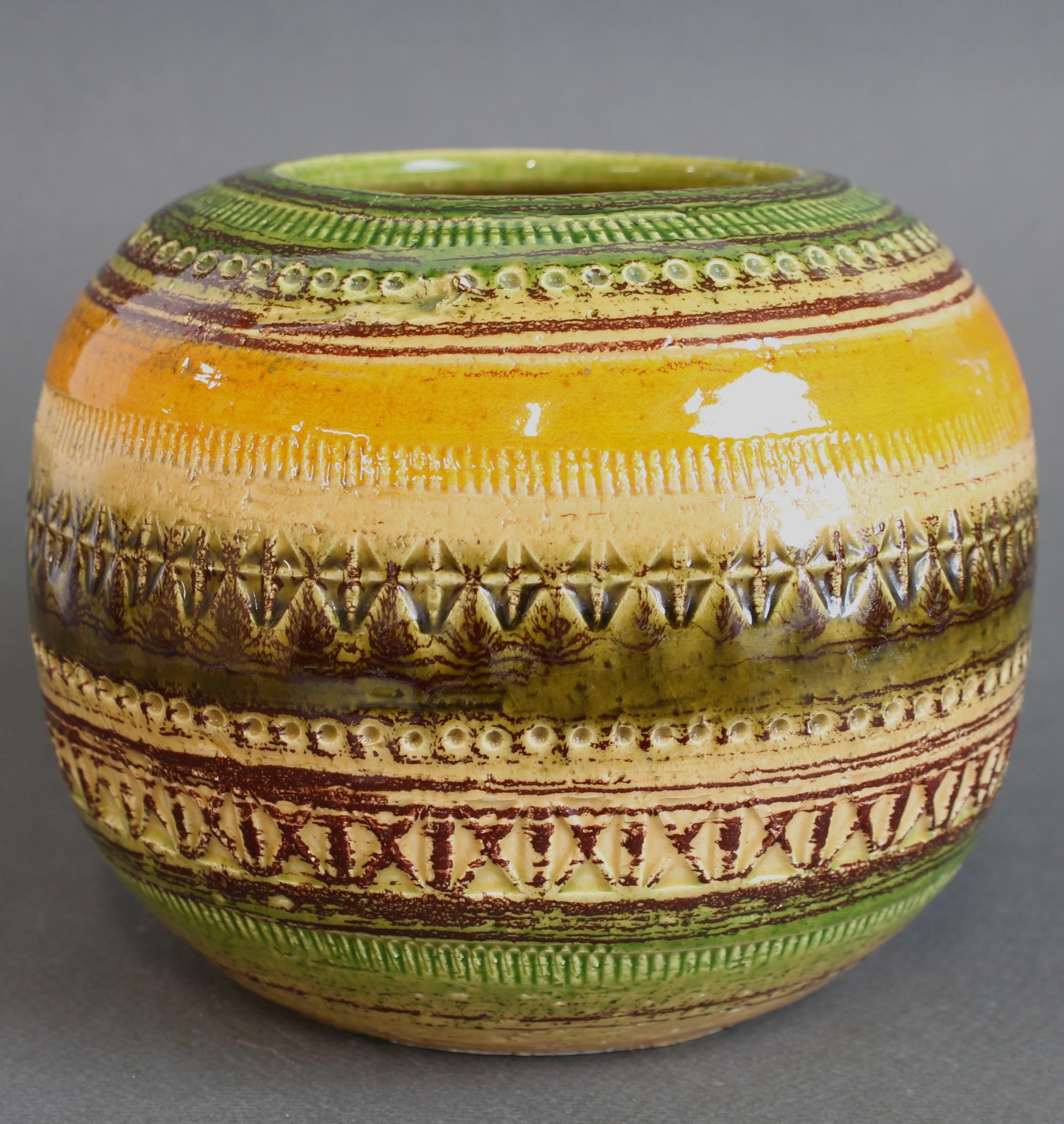 Mid-Century Italian Ceramic Vase by Aldo Londi for Bitossi For Sale 9