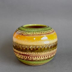 Mid-Century Italian Ceramic Vase by Aldo Londi for Bitossi