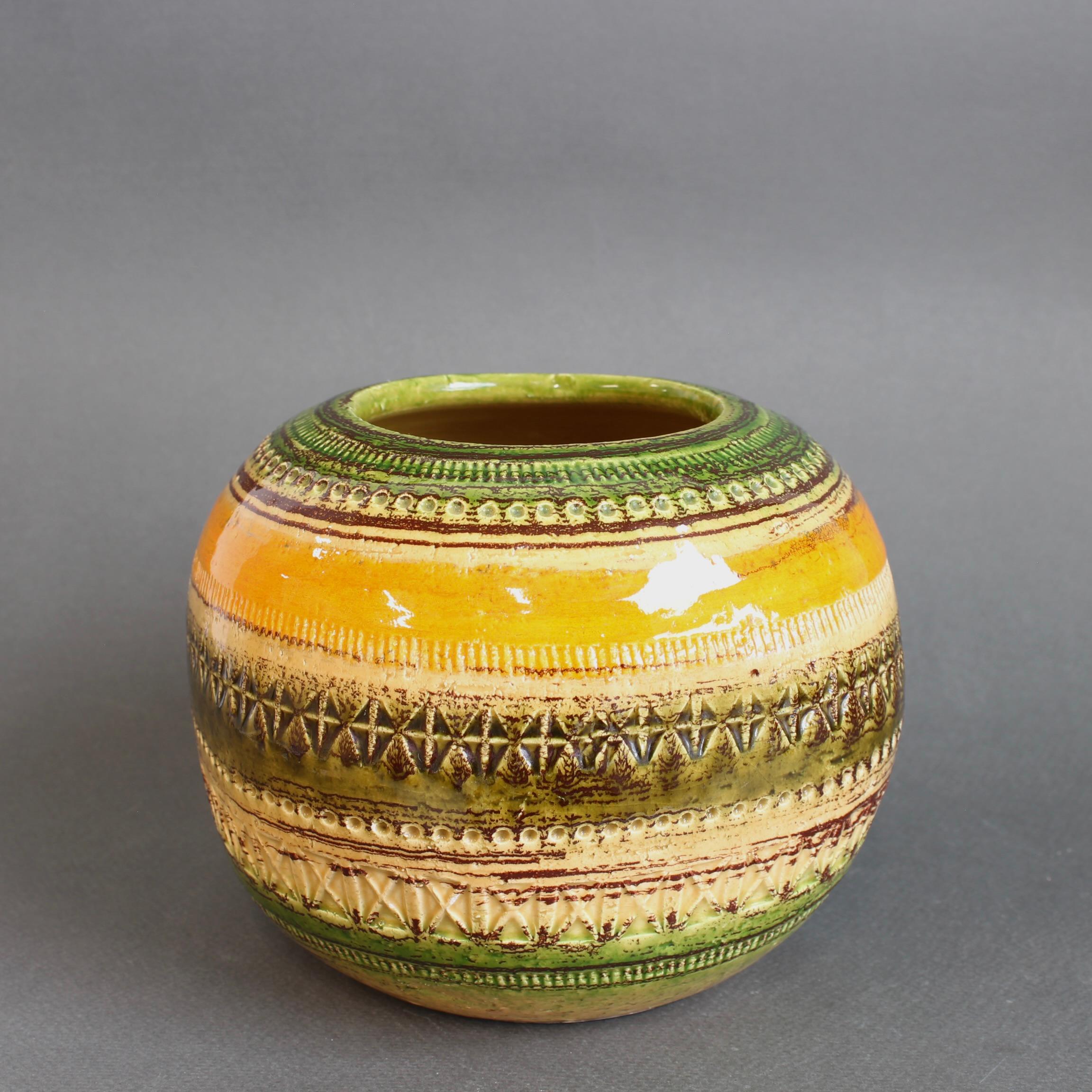 Mid-Century Italian Ceramic Vase by Aldo Londi for Bitossi For Sale 1