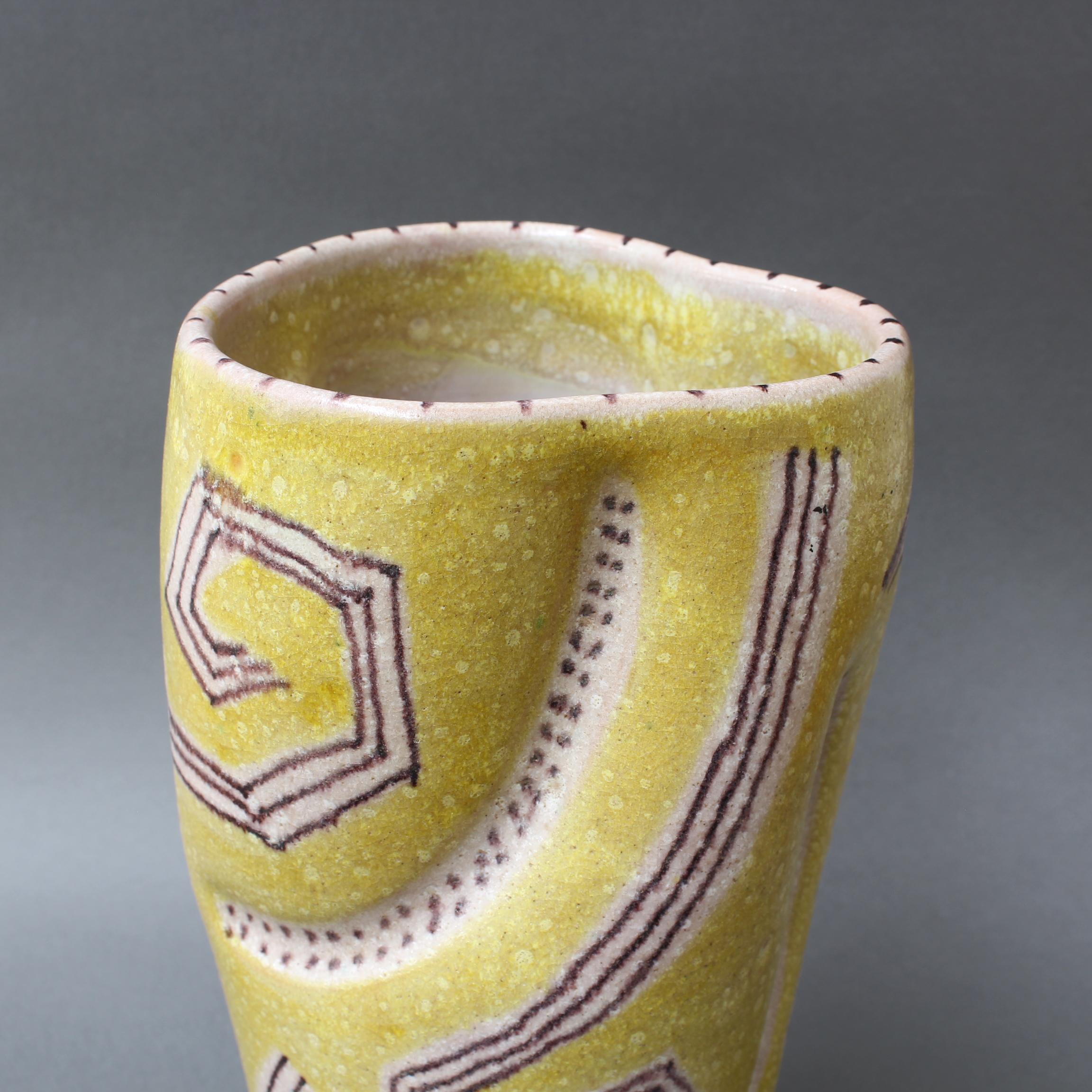 Midcentury Italian Ceramic Vase by Guido Gambone, circa 1950s 6