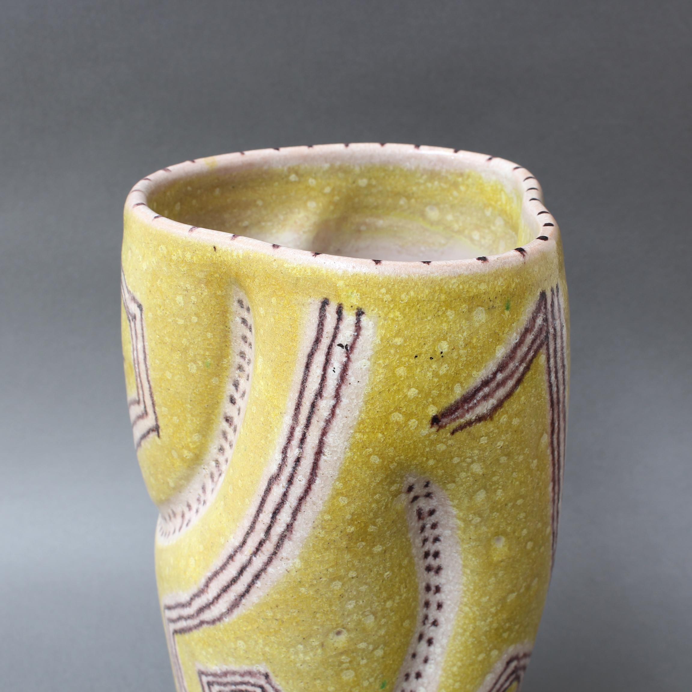Midcentury Italian Ceramic Vase by Guido Gambone, circa 1950s 7