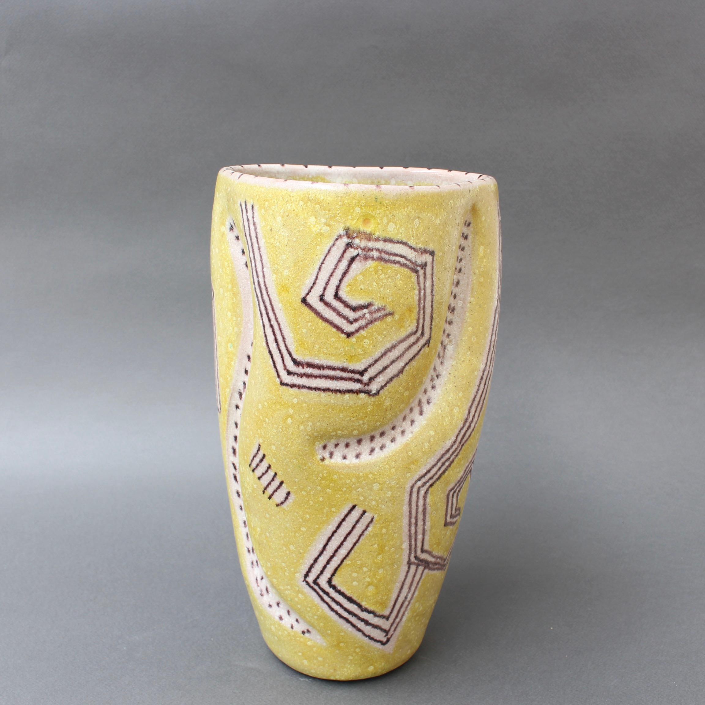 Midcentury Italian Ceramic Vase by Guido Gambone, circa 1950s In Good Condition In London, GB