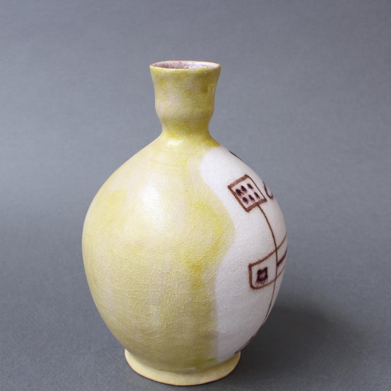 Mid-20th Century Midcentury Italian Ceramic Vase by Guido Gambone, 'circa 1950s' For Sale