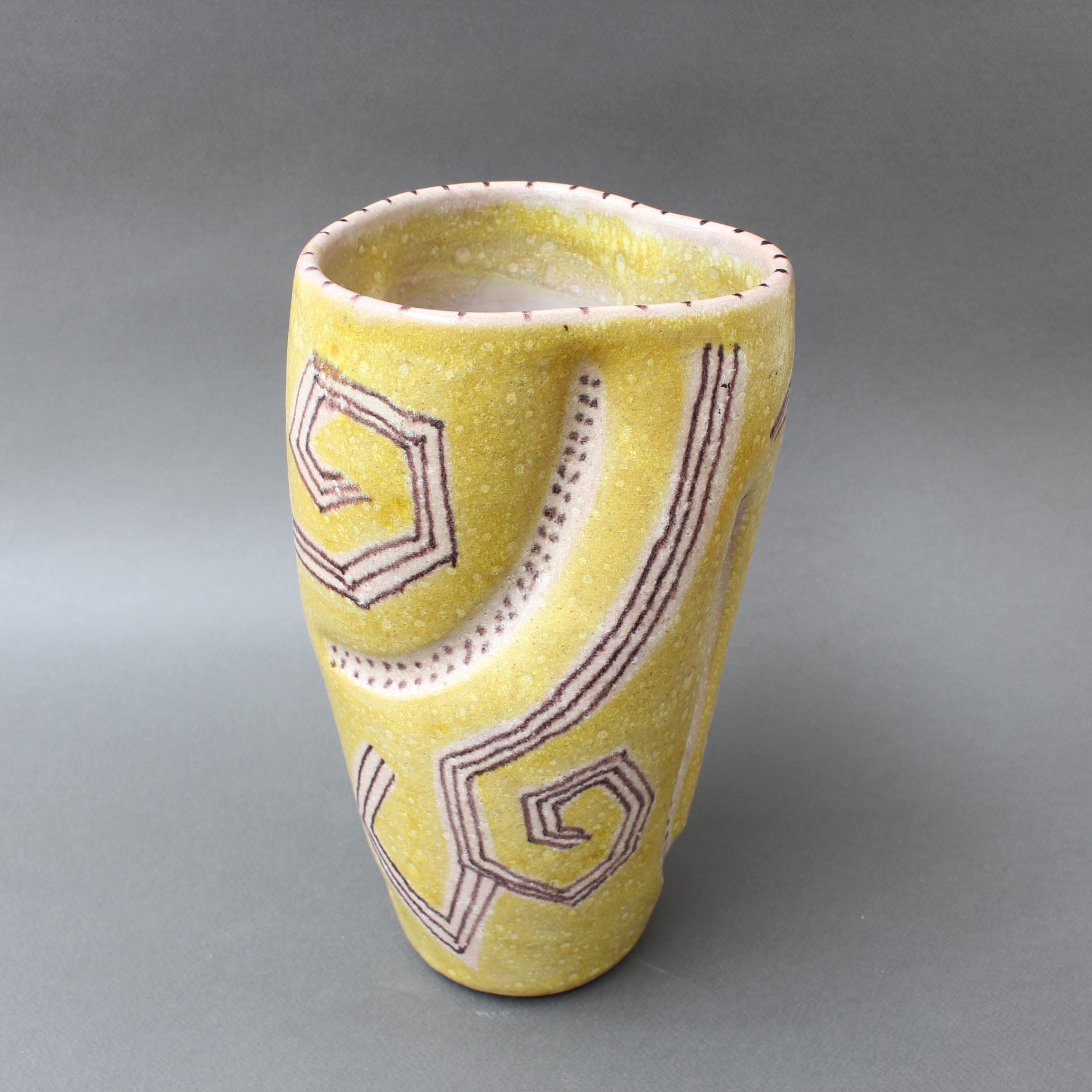 Midcentury Italian Ceramic Vase by Guido Gambone, circa 1950s 2
