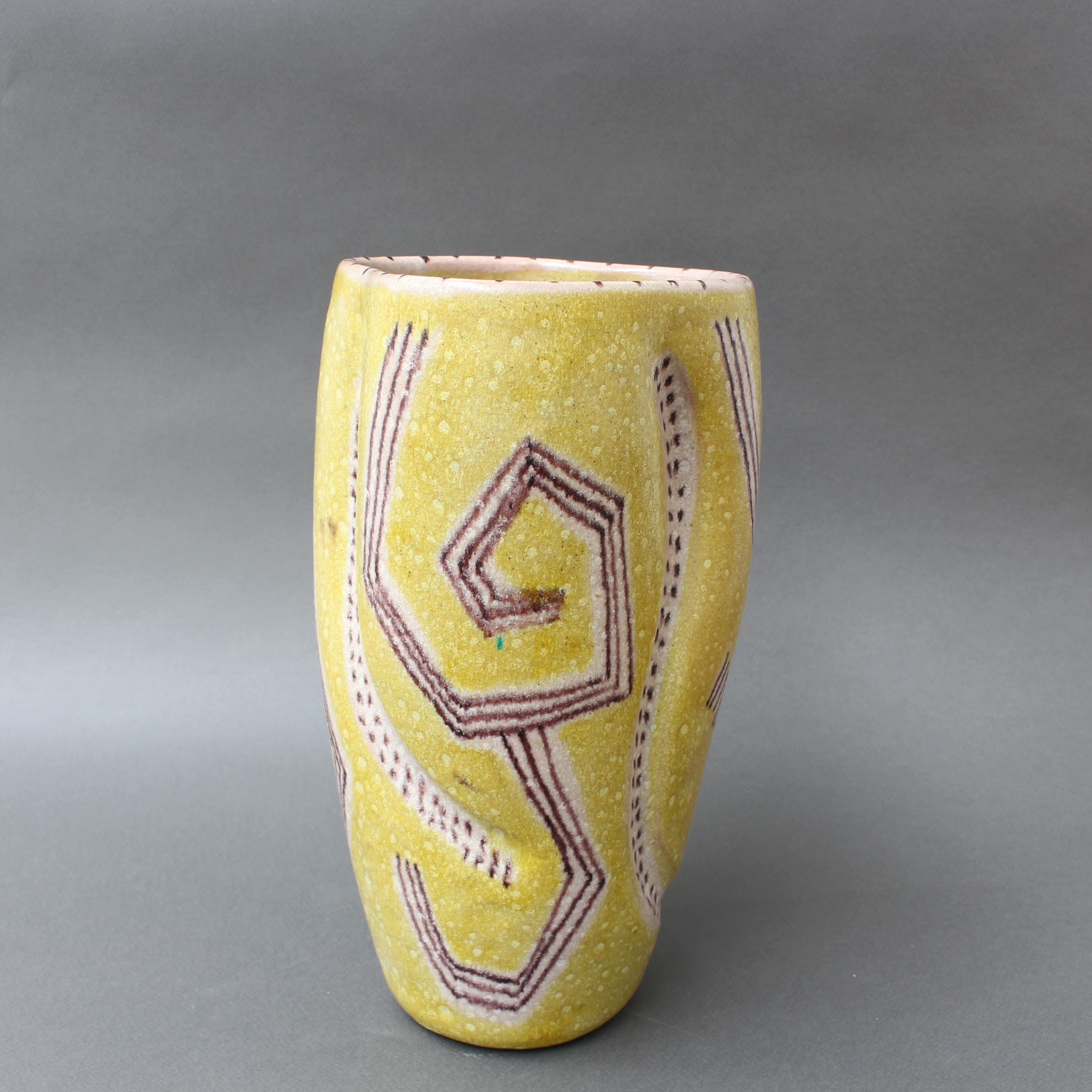 Midcentury Italian Ceramic Vase by Guido Gambone, circa 1950s 3