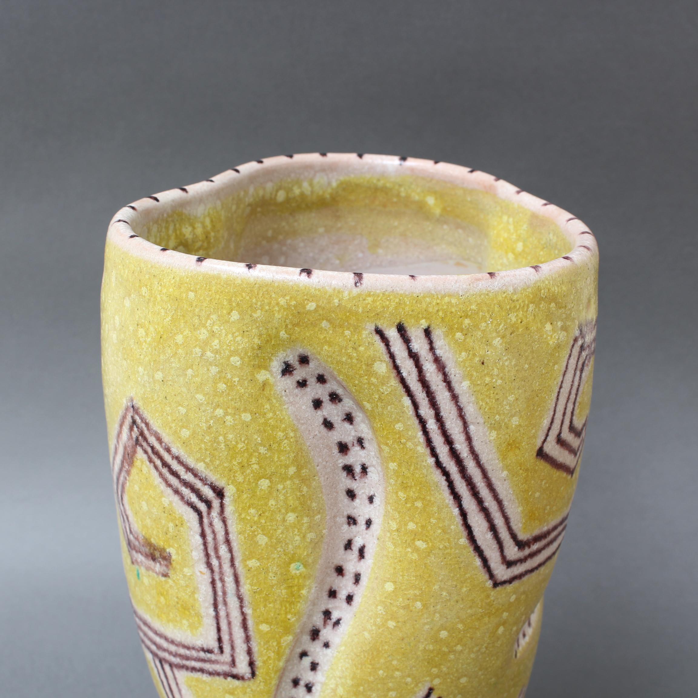 Midcentury Italian Ceramic Vase by Guido Gambone, circa 1950s 4