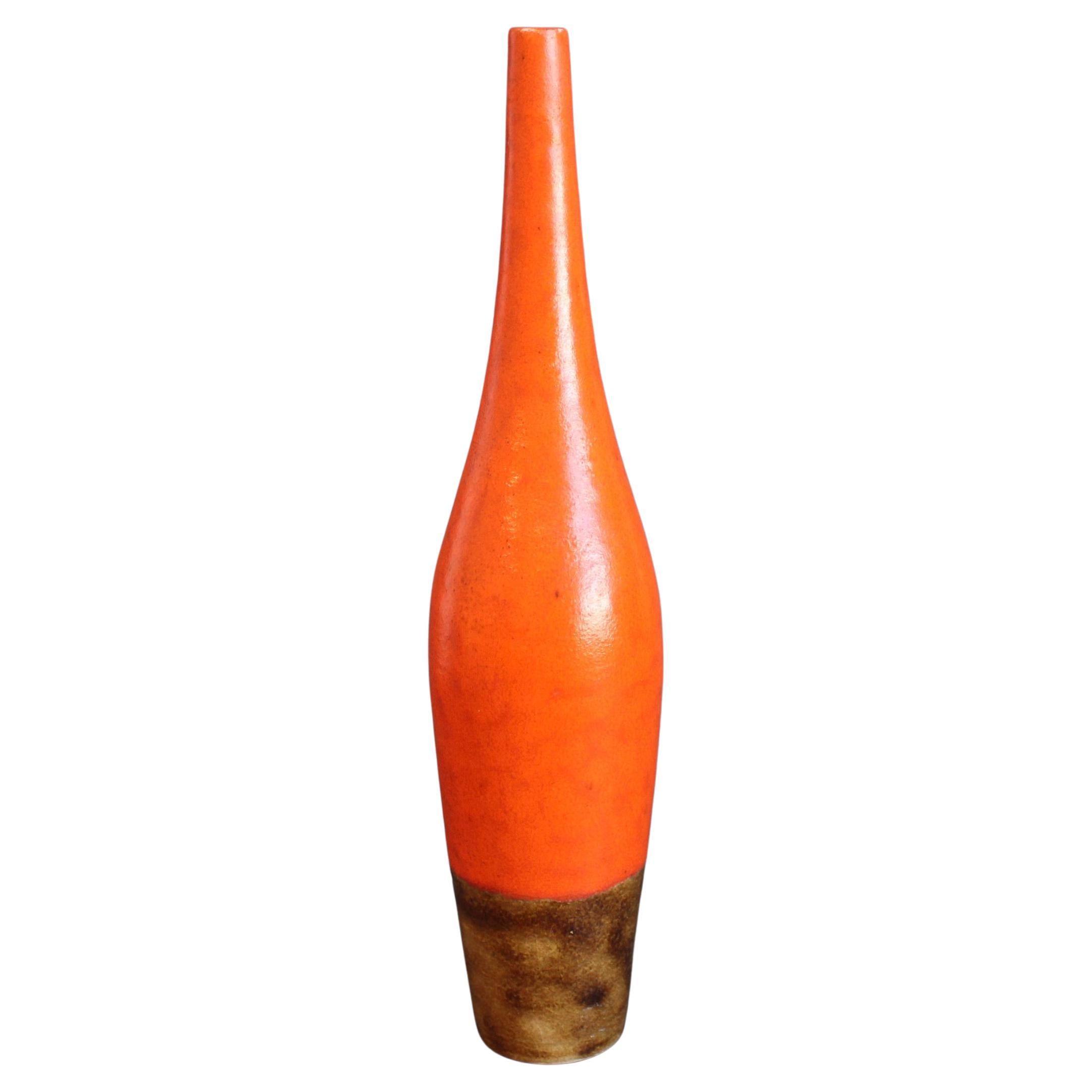 Mid-Century Ceramic Vase by Guido Gambone, Hand-Painted, Italy, 1950s