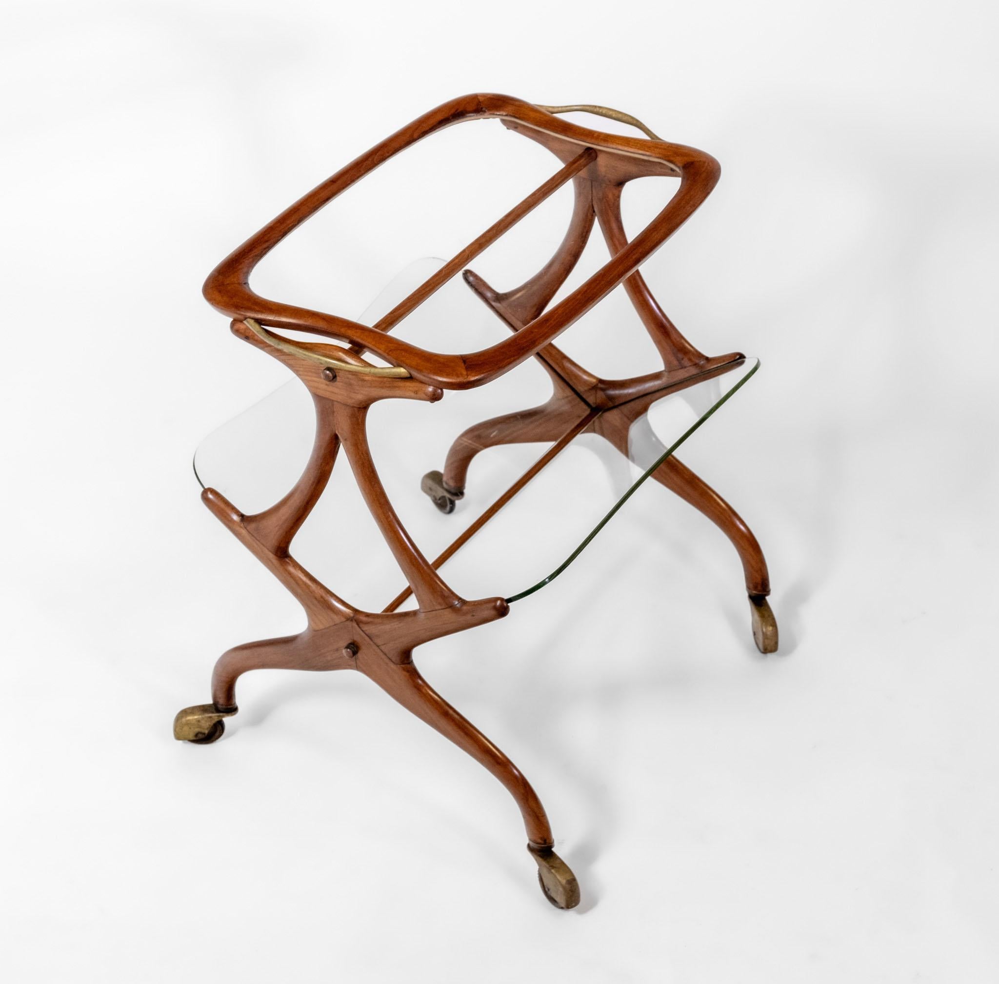 Chariot à revues italien du milieu du siècle Cesare Lacca Chariot de bar en vente 6