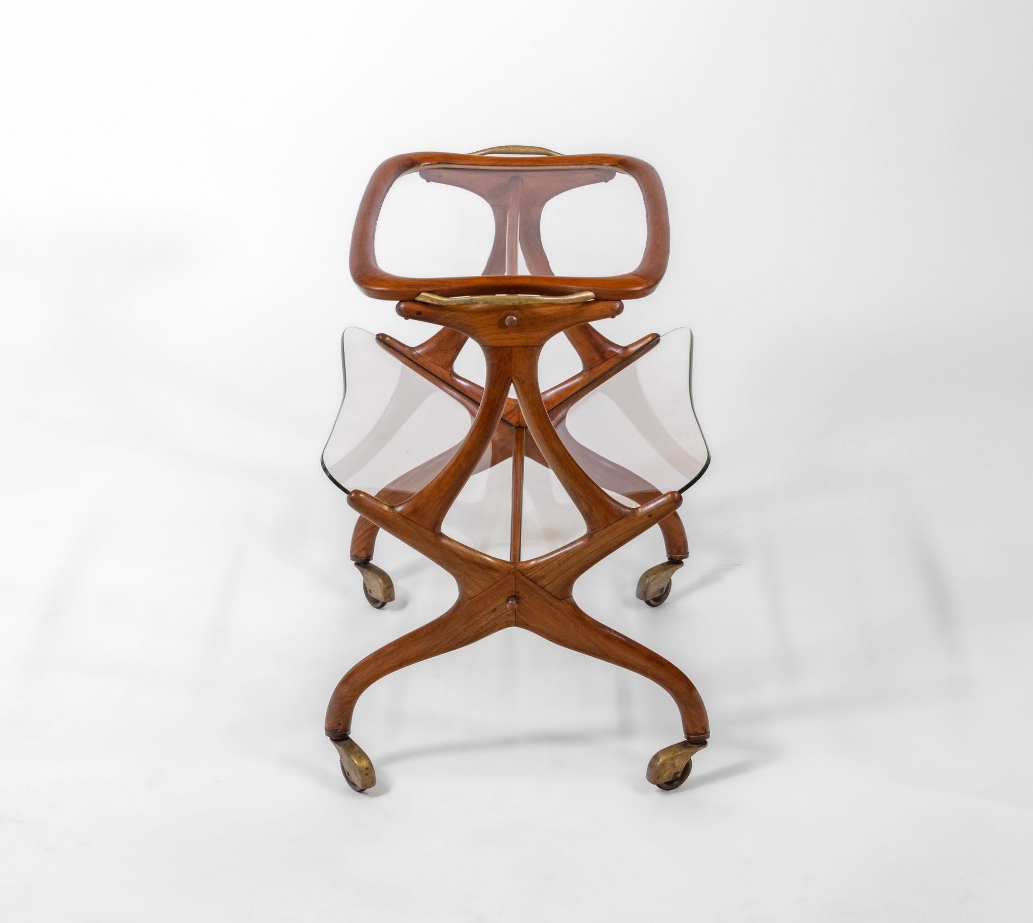 Chariot à revues italien du milieu du siècle Cesare Lacca Chariot de bar en vente 2