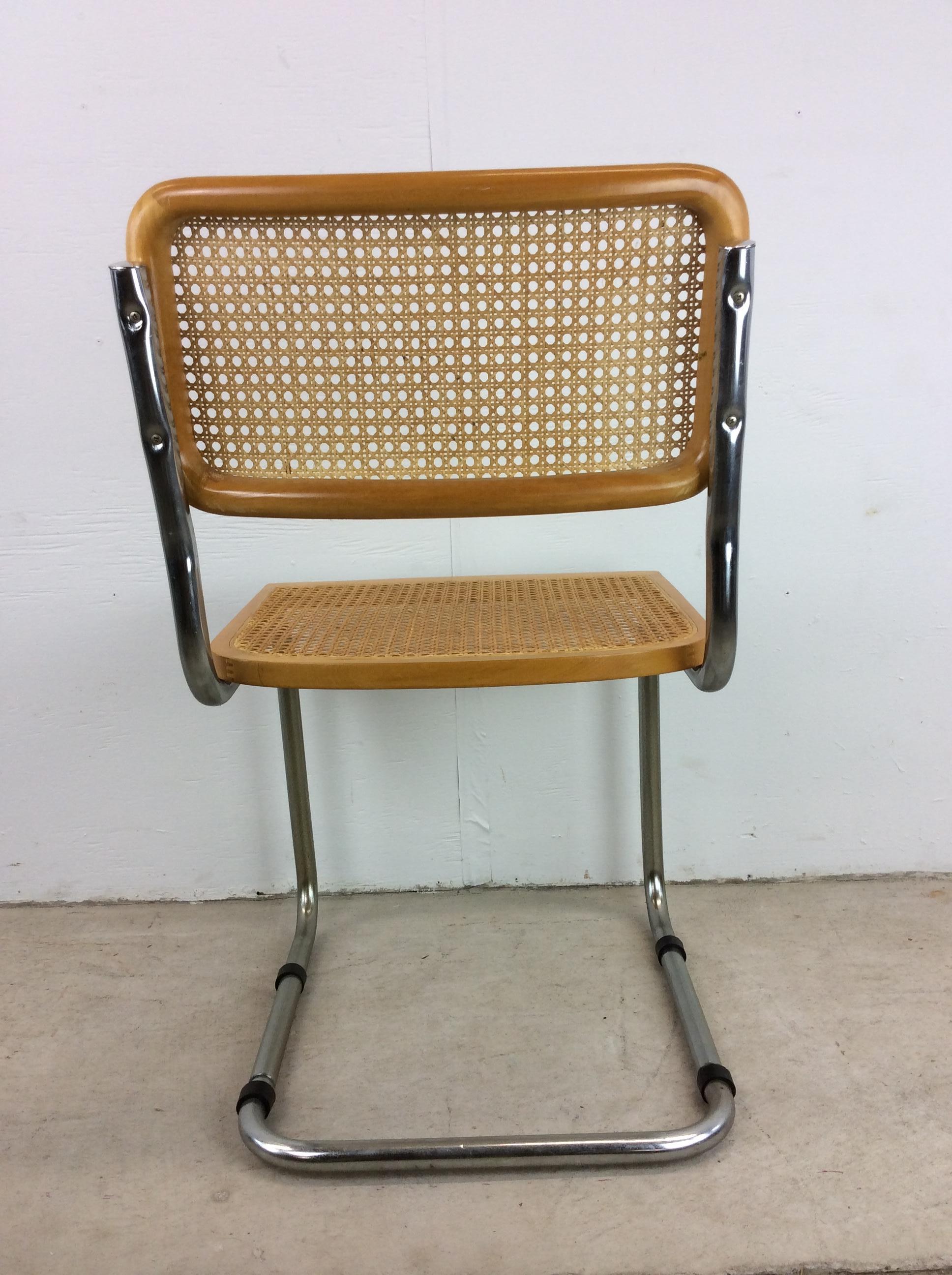 Mid Century Italian Cesca Chair with Cantilever Base For Sale 8