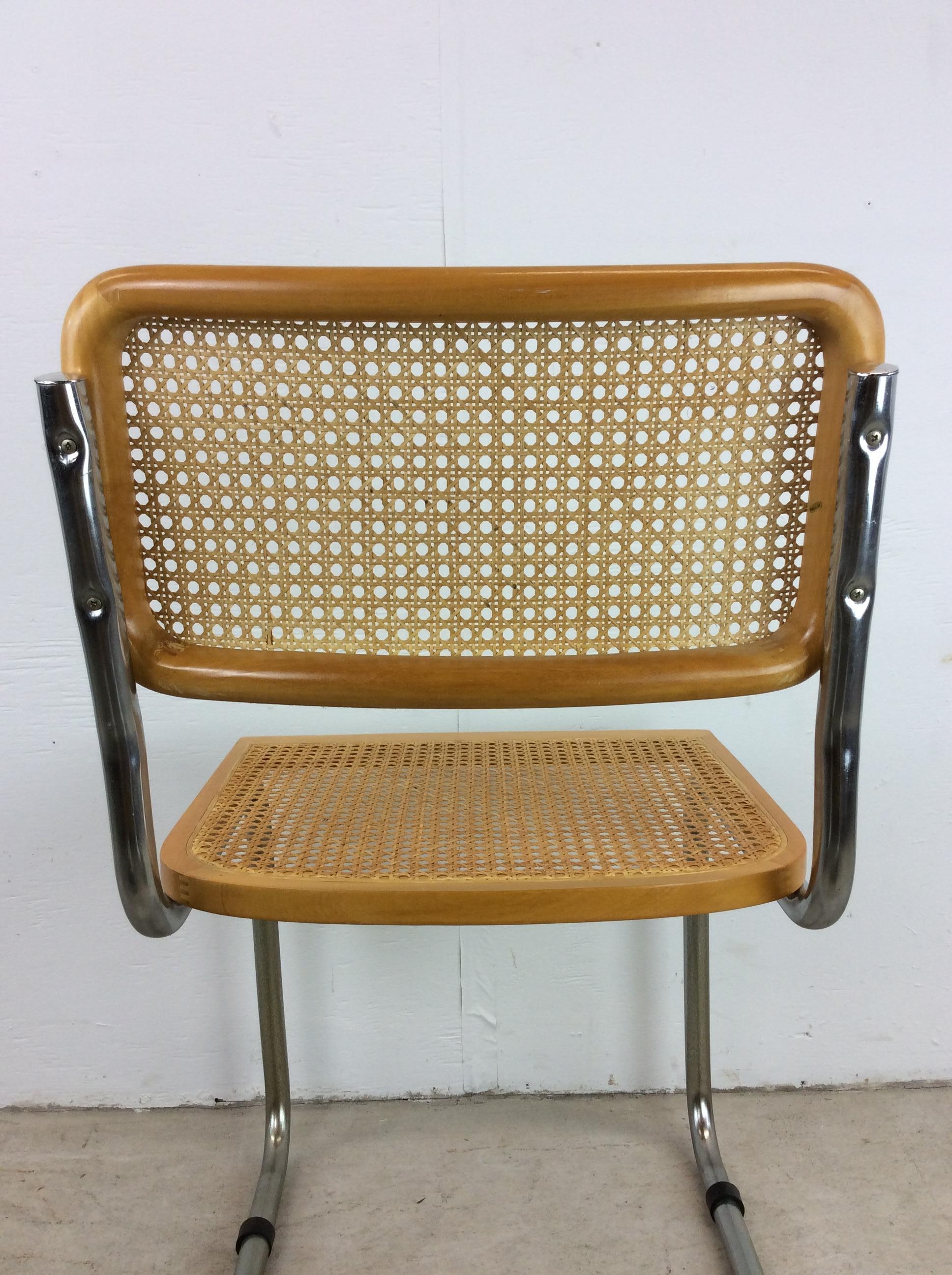Mid Century Italian Cesca Chair with Cantilever Base For Sale 11