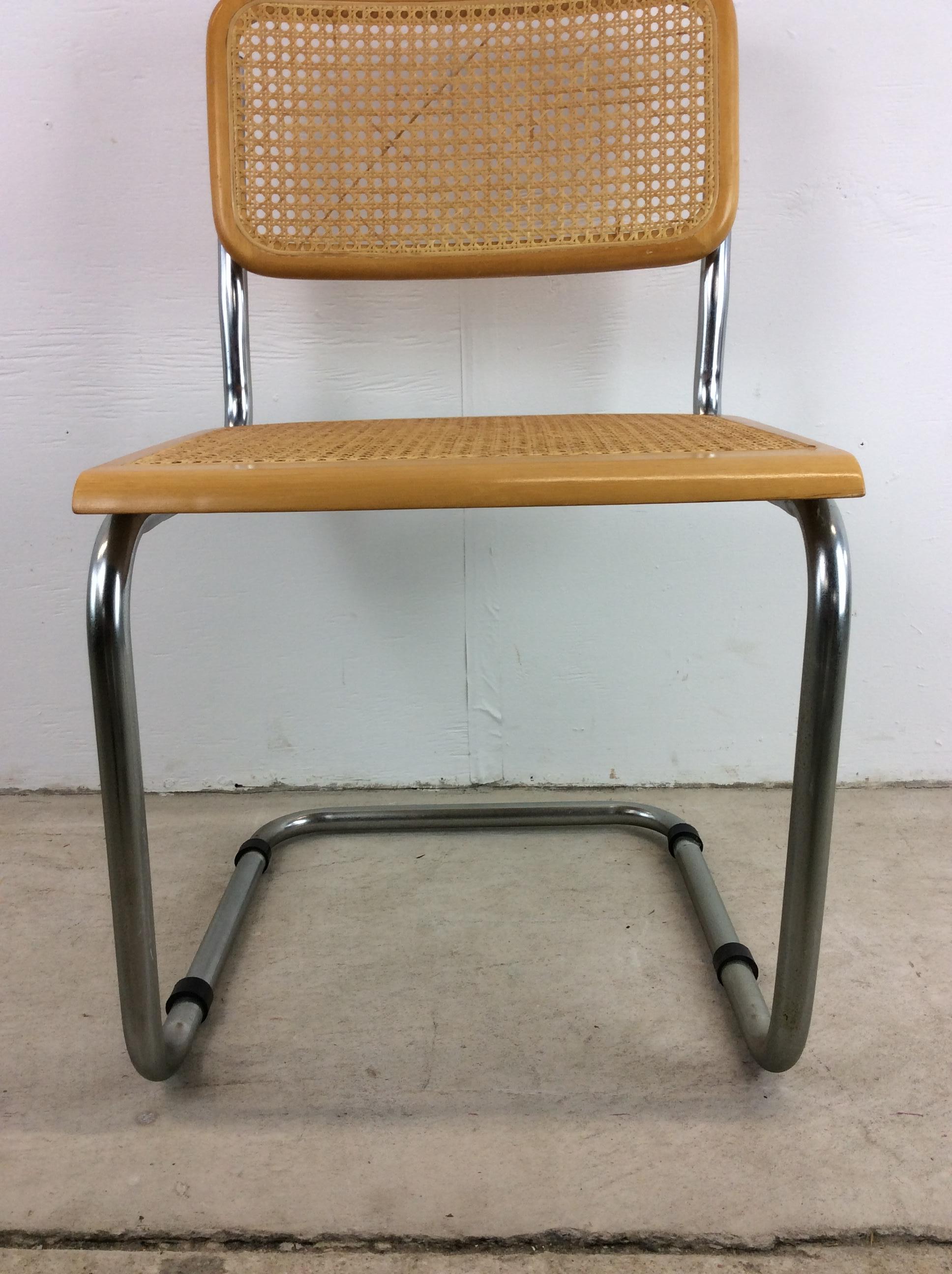 Cane Mid Century Italian Cesca Chair with Cantilever Base For Sale