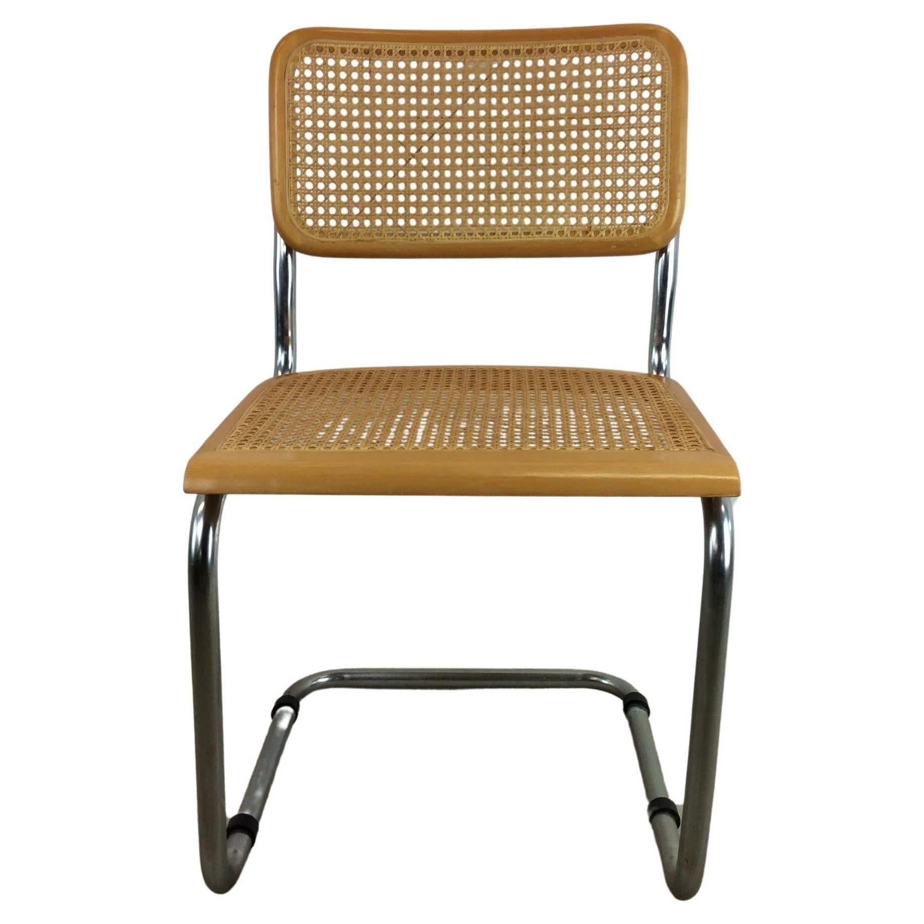Mid Century Italian Cesca Chair with Cantilever Base For Sale