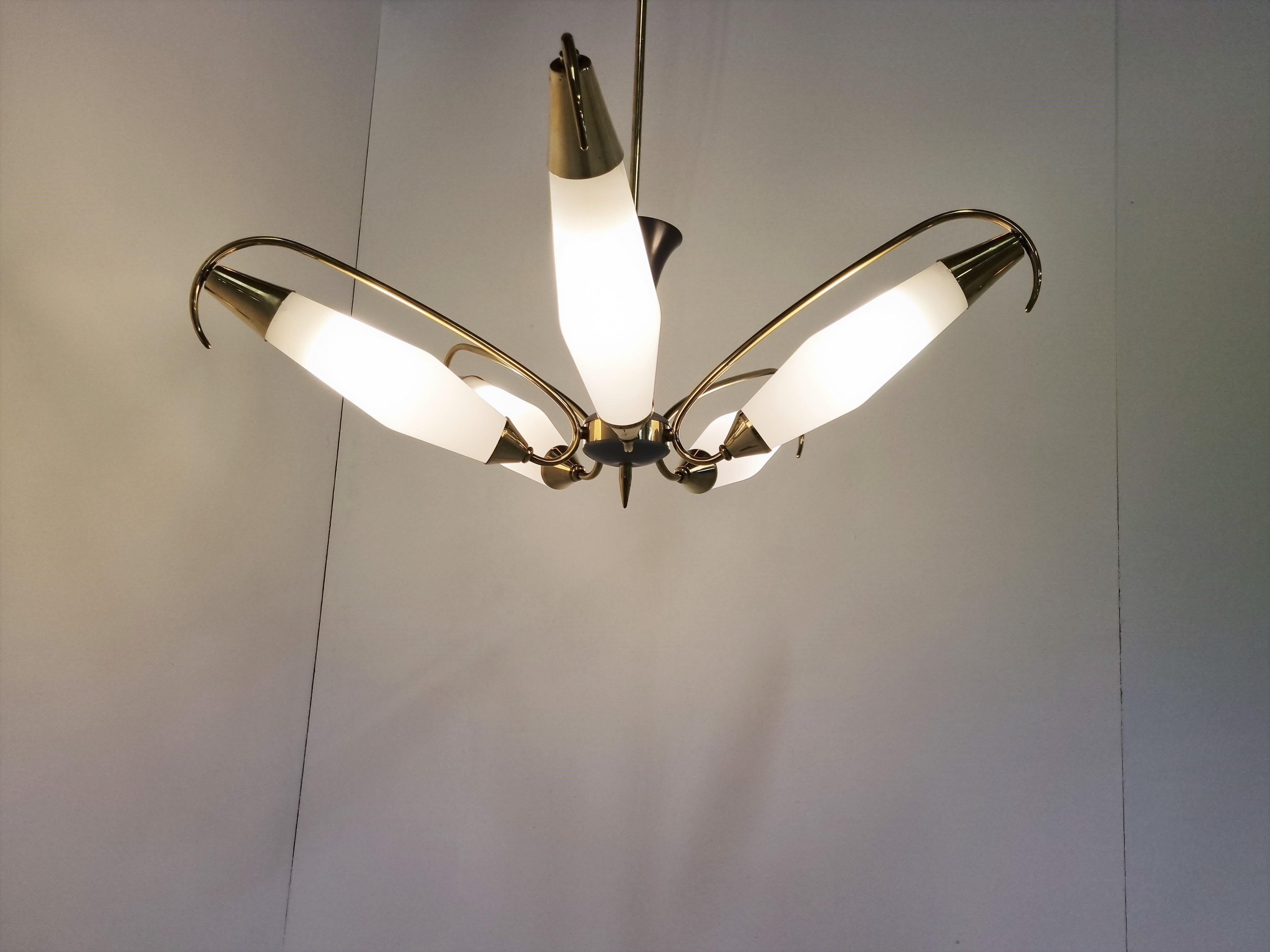 Mid Century Italian Chandelier, 1960s In Good Condition For Sale In HEVERLEE, BE