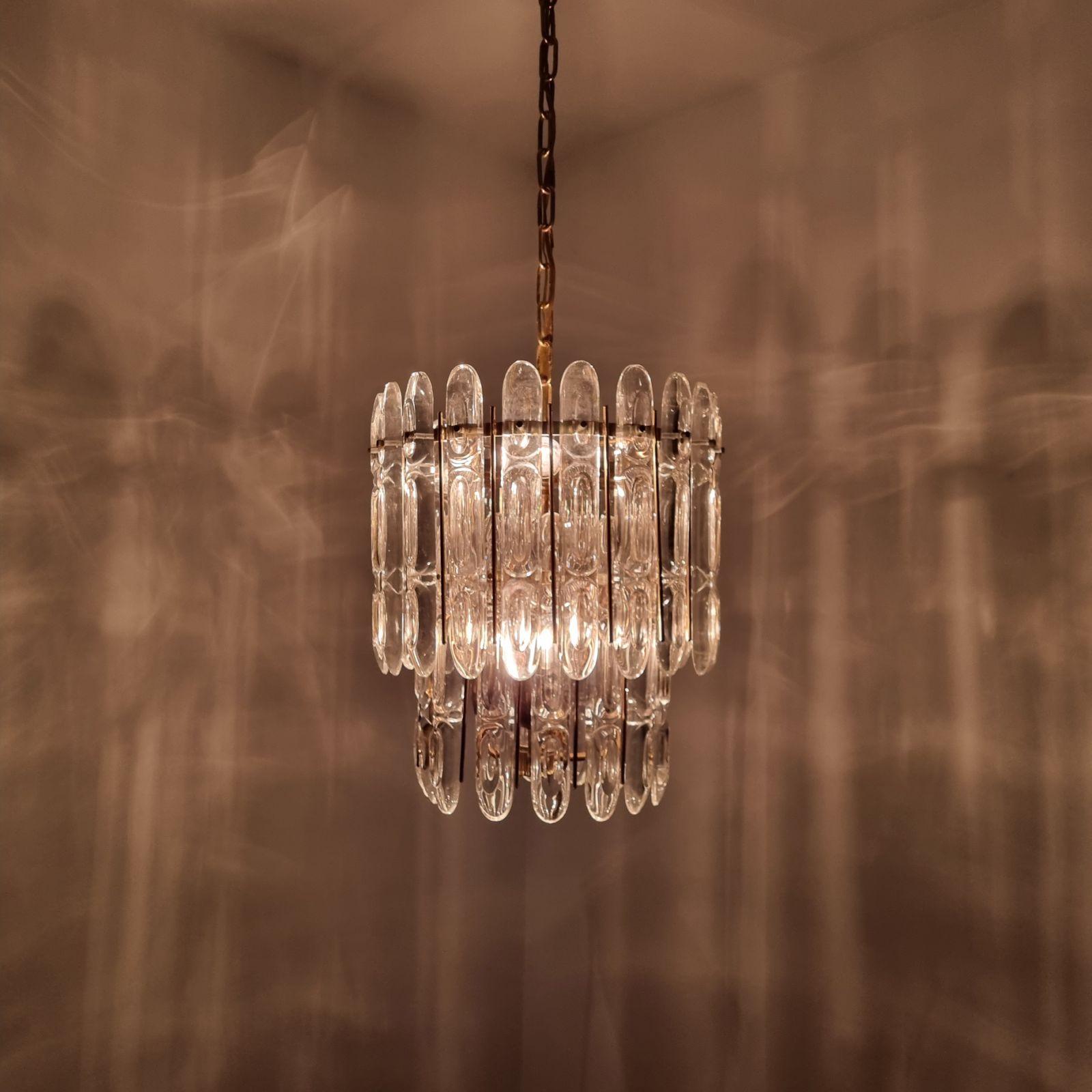 Mid Century Italian Chandelier by Gaetano Sciolari for Sciolari, Italy 70s For Sale 10