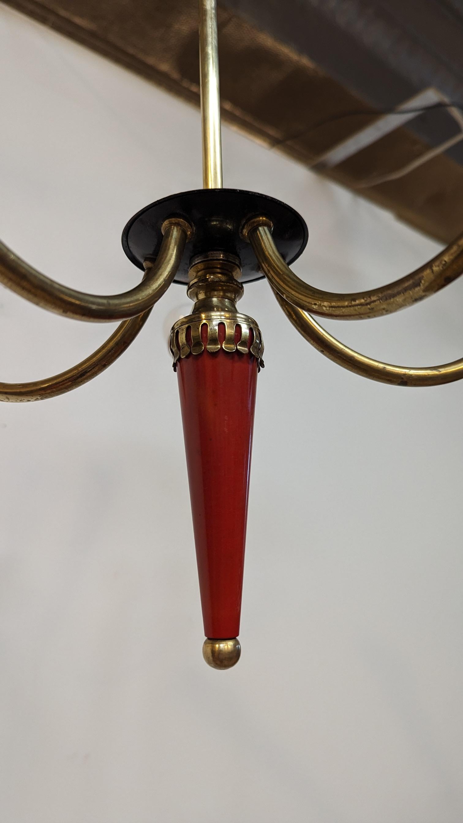 Mid Century Italian Chandelier  In Good Condition For Sale In New York, NY
