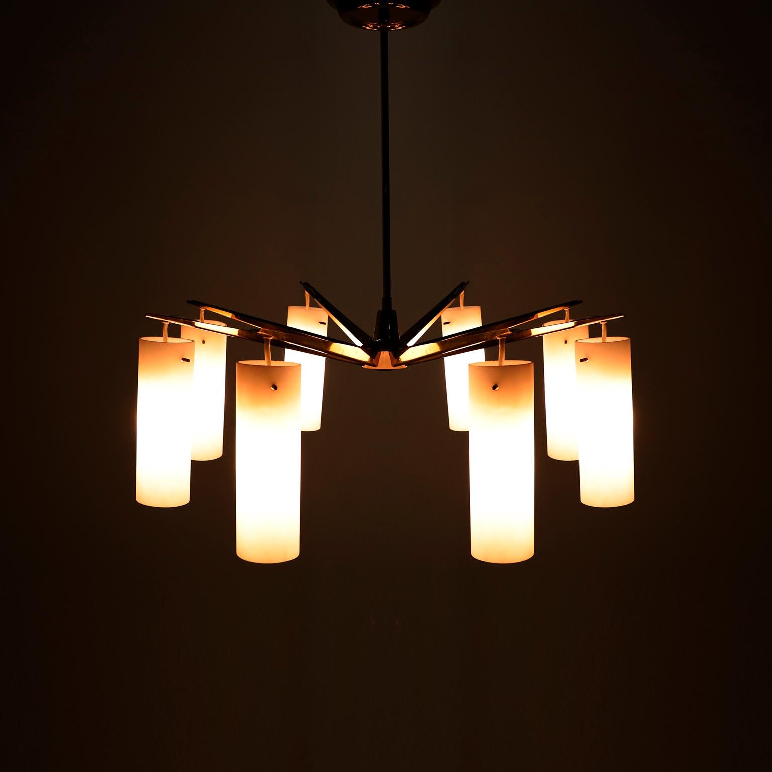 Metà XX secolo Lampadario italiano di metà secolo in vendita