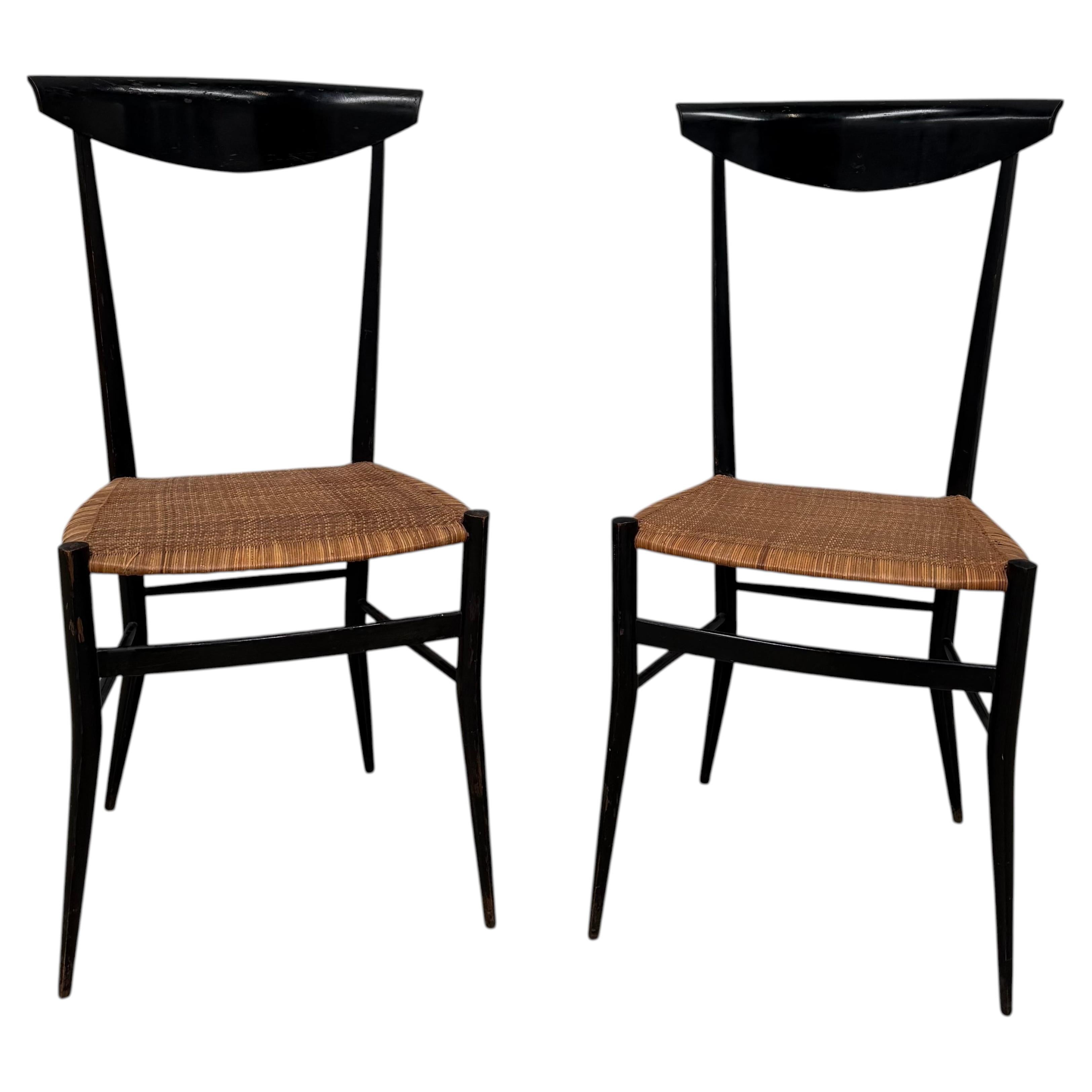 Mid-Century Italian Chiavari Dining Chairs by Colombo Sanguineti (Pair)