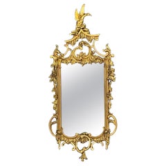 Chippendale cinese di metà secolo in stile Giltwood Friedman Bros. Specchio