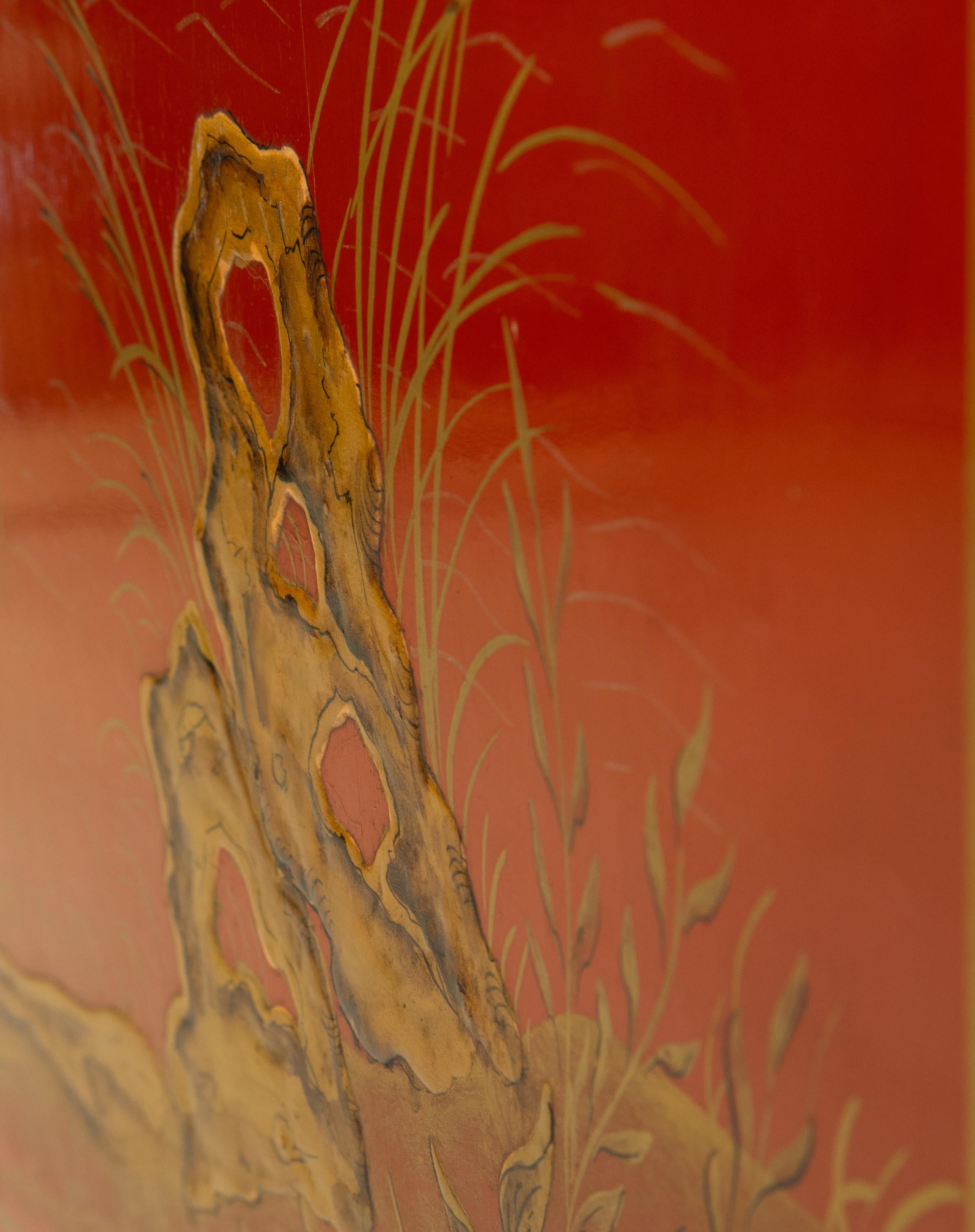 Aparador Lacado Chinoiserie Italiana Siglo Medio Circa 1950 en venta 1