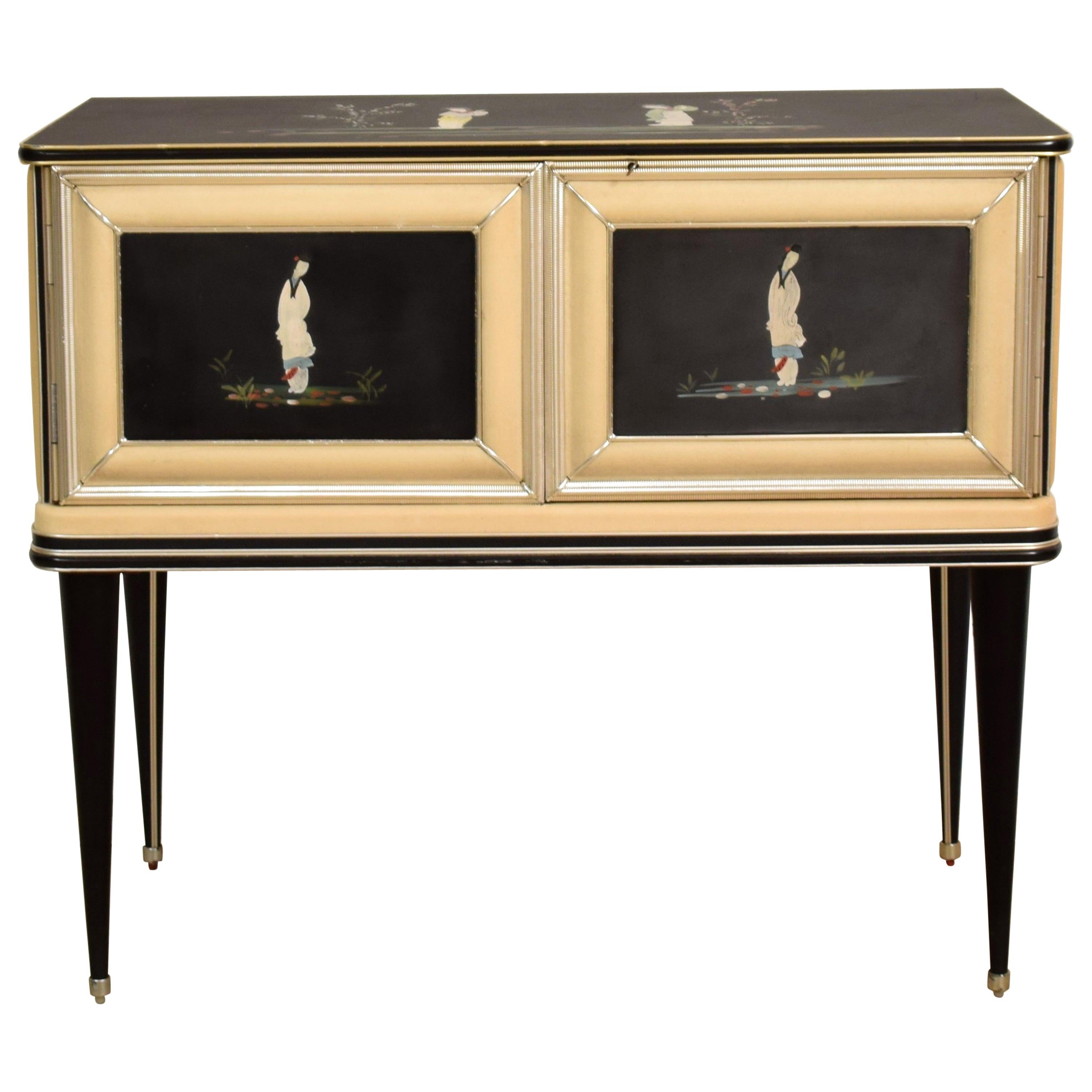 Midcentury Italian Chinoiserie Sideboard by Umberto Mascagni for Harrods, 1950s