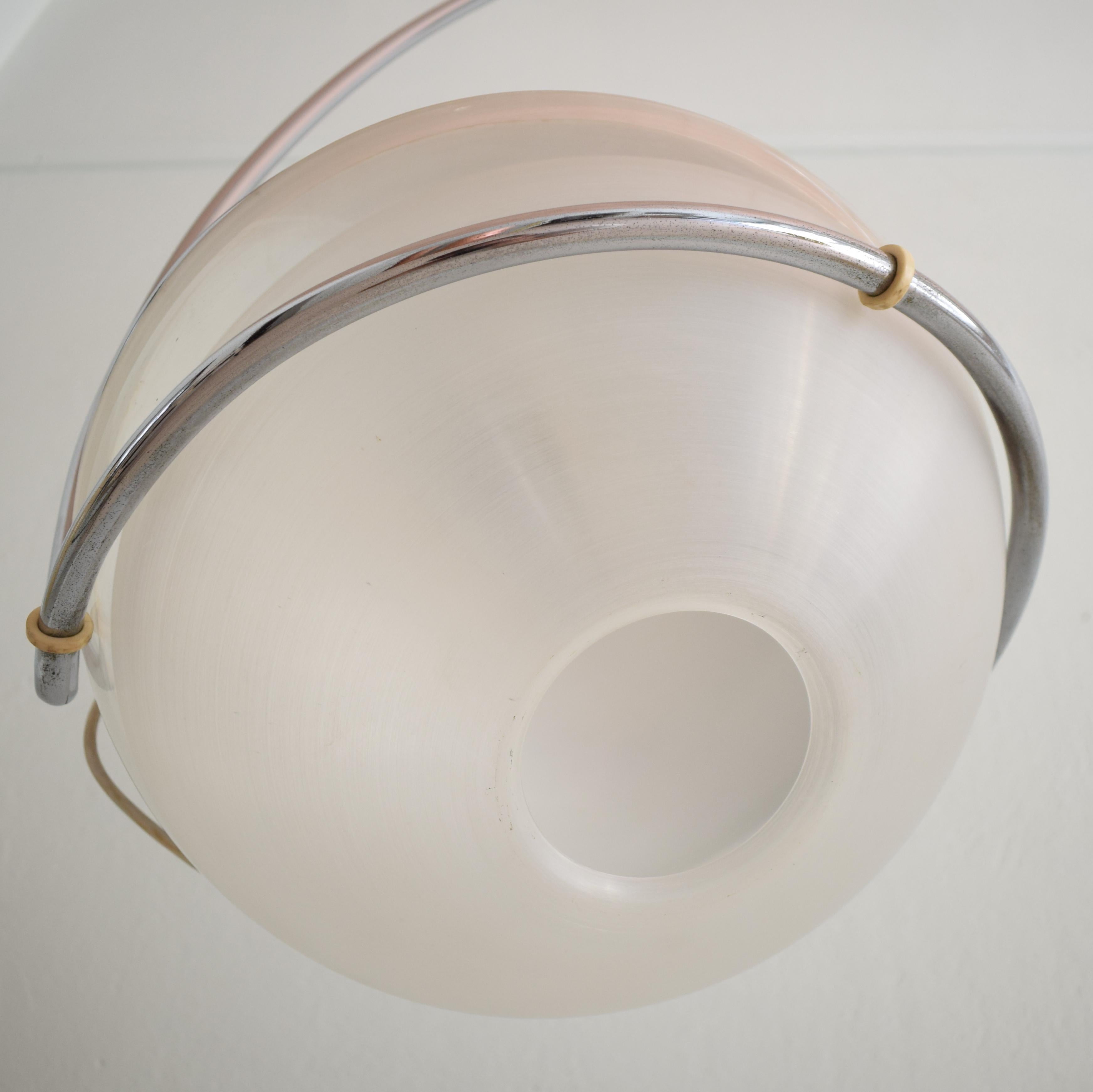 Midcentury Italian Chrome and White Floor Lamp Focus by Fabio Lenci for Guzzini 5