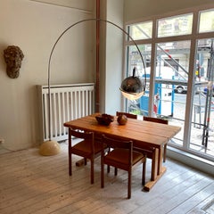 Lampadaire italien du milieu du siècle:: chromé et blanc Focus by Fabio Lenci for Guzzini