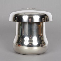 Vintage Mid Century Italian Chrome Silver Mushroom Ice Bucket, 1970s