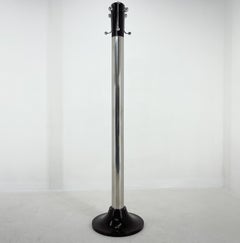 Mid-Century Italian Chrome & Wood Coat Hanger