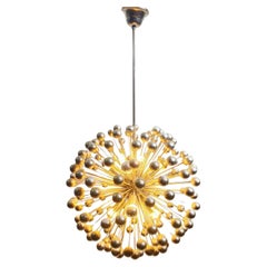 Lustre Spoutnik chromé italien du milieu du siècle dernier, années 1960