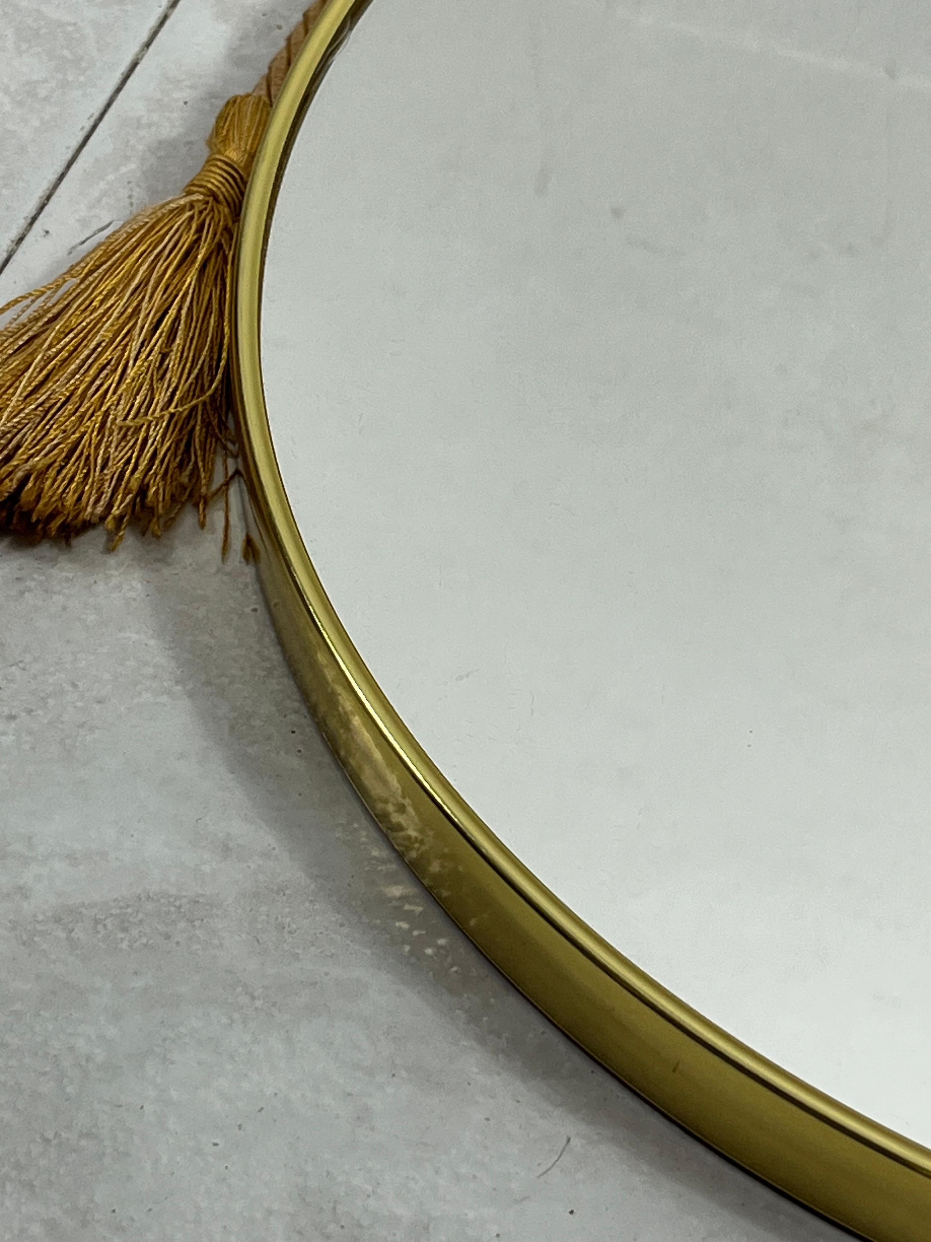 Miroir circulaire italien du milieu du siècle, 1960 en vente 3